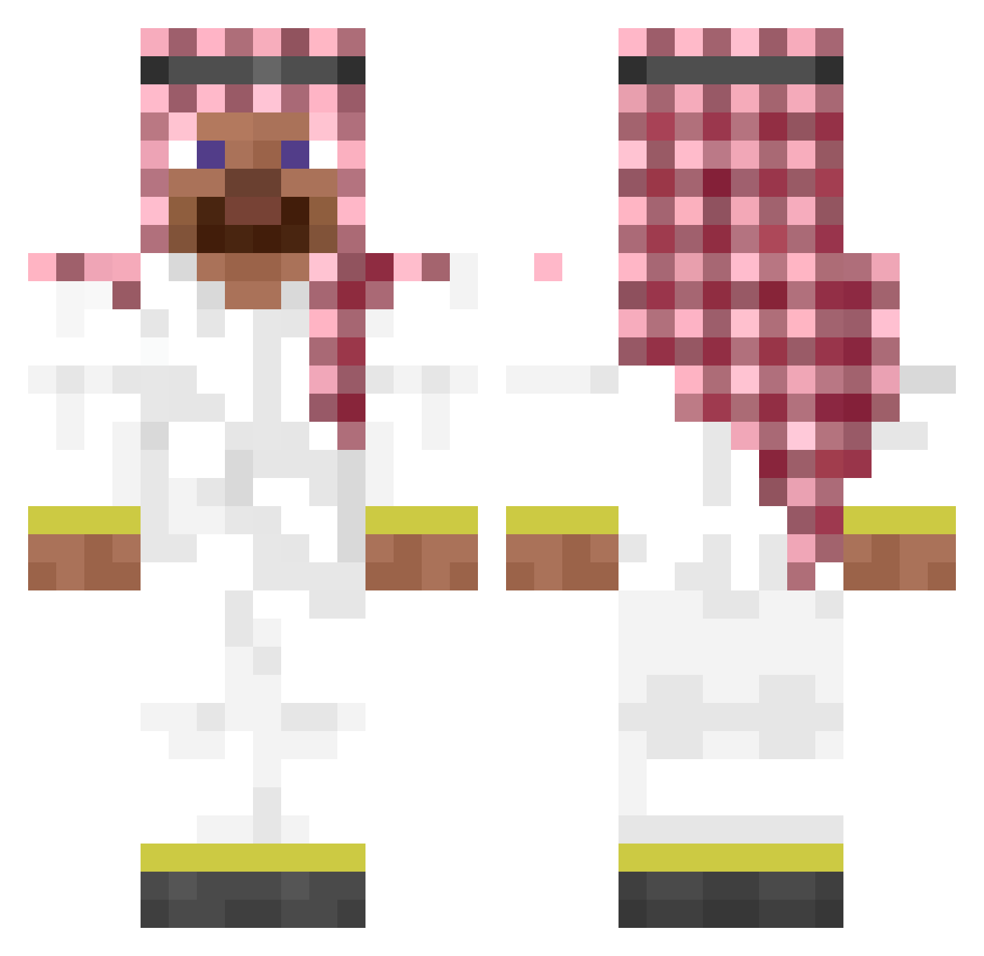 ssssylv Minecraft skin, front and back view
