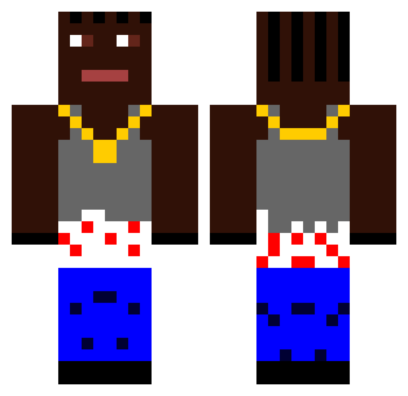 TCManuwai Minecraft skin, front and back view