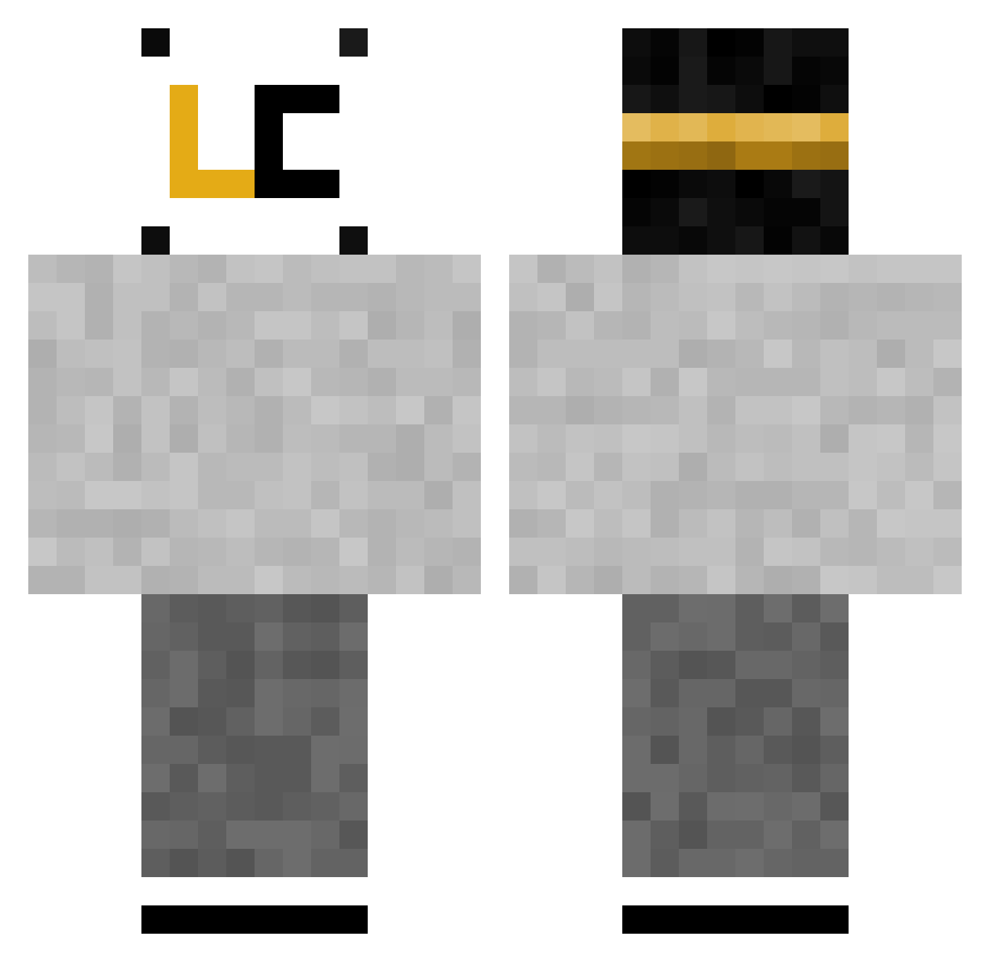 lazycraft_ Minecraft skin, front and back view