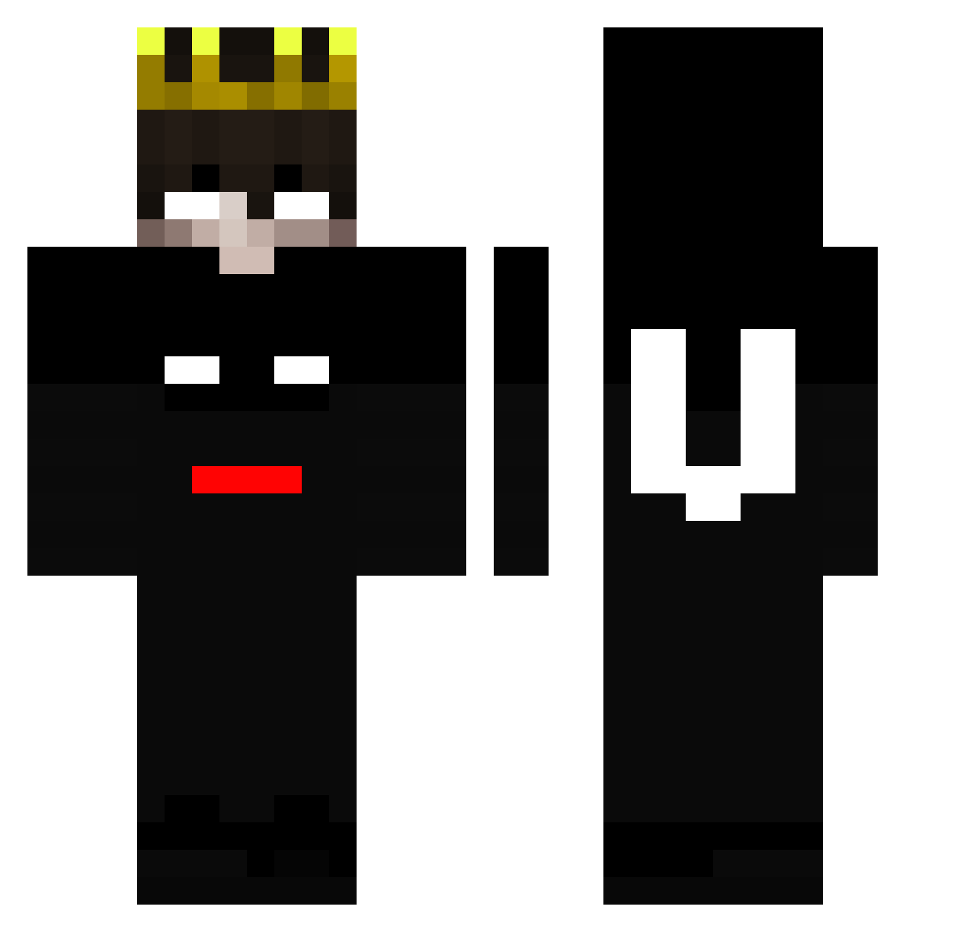 Usukkera Minecraft skin, front and back view