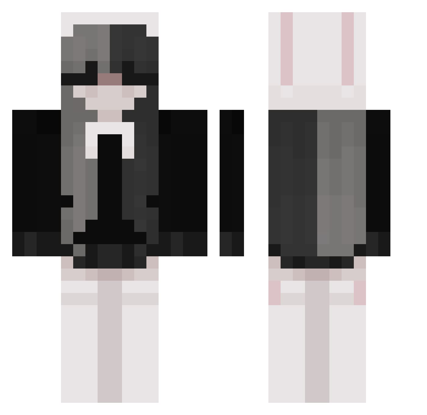 zXann_ Minecraft skin, front and back view