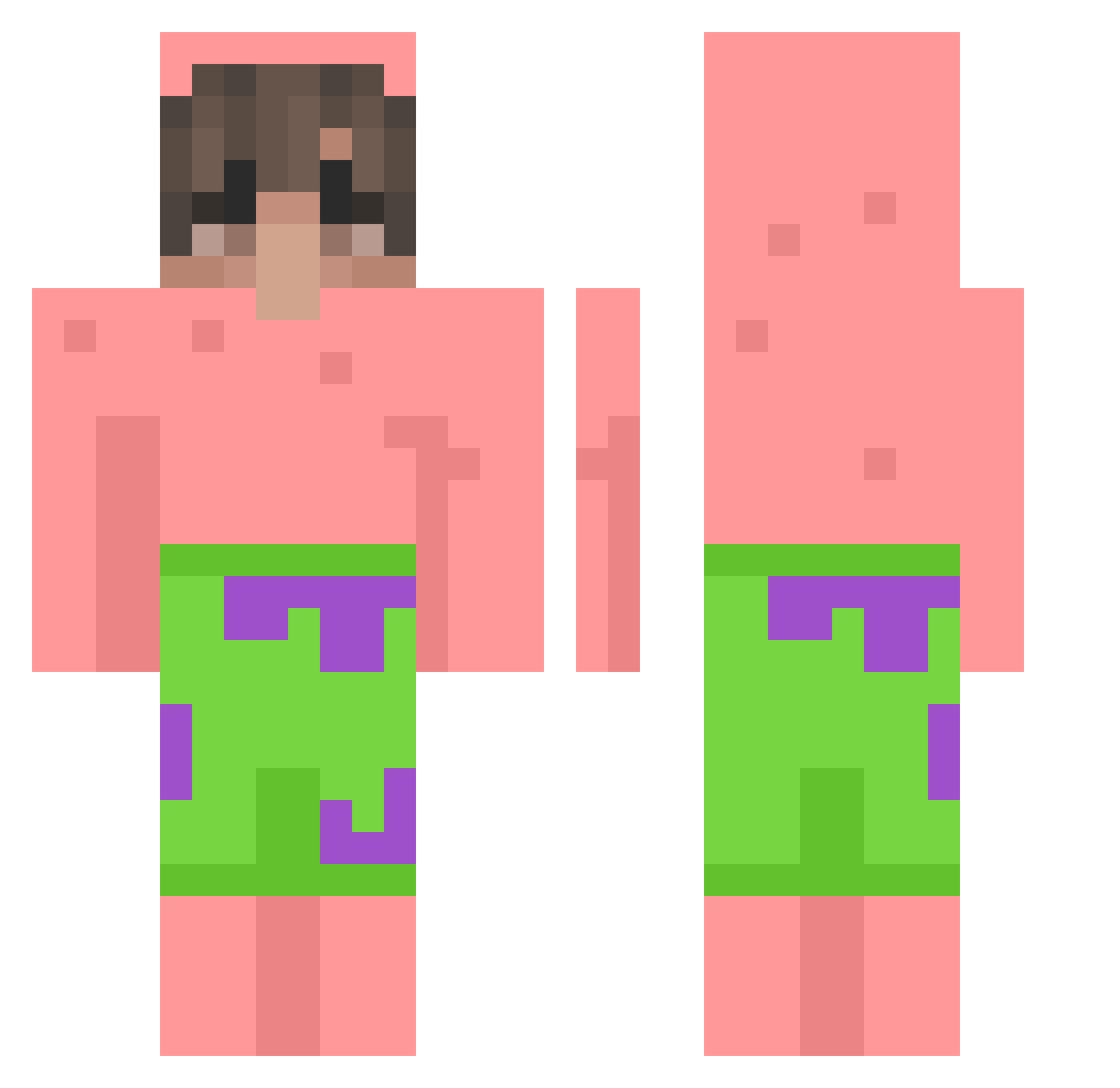 younkim1 Minecraft skin, front and back view