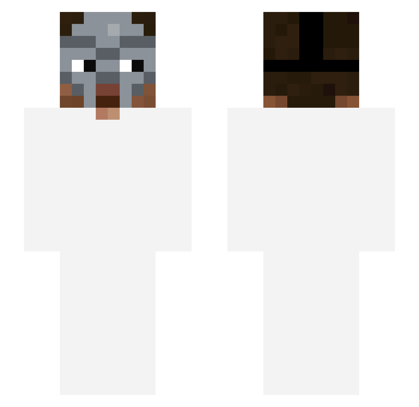 0imited Minecraft skin, front and back view