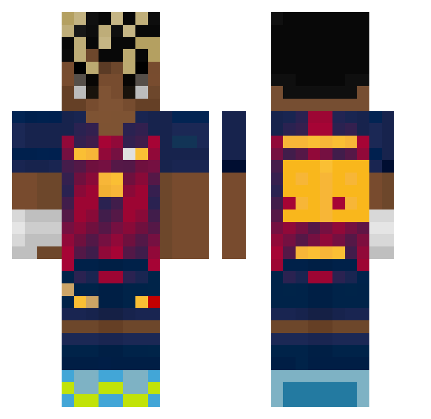 78lotrgdf Minecraft skin, front and back view