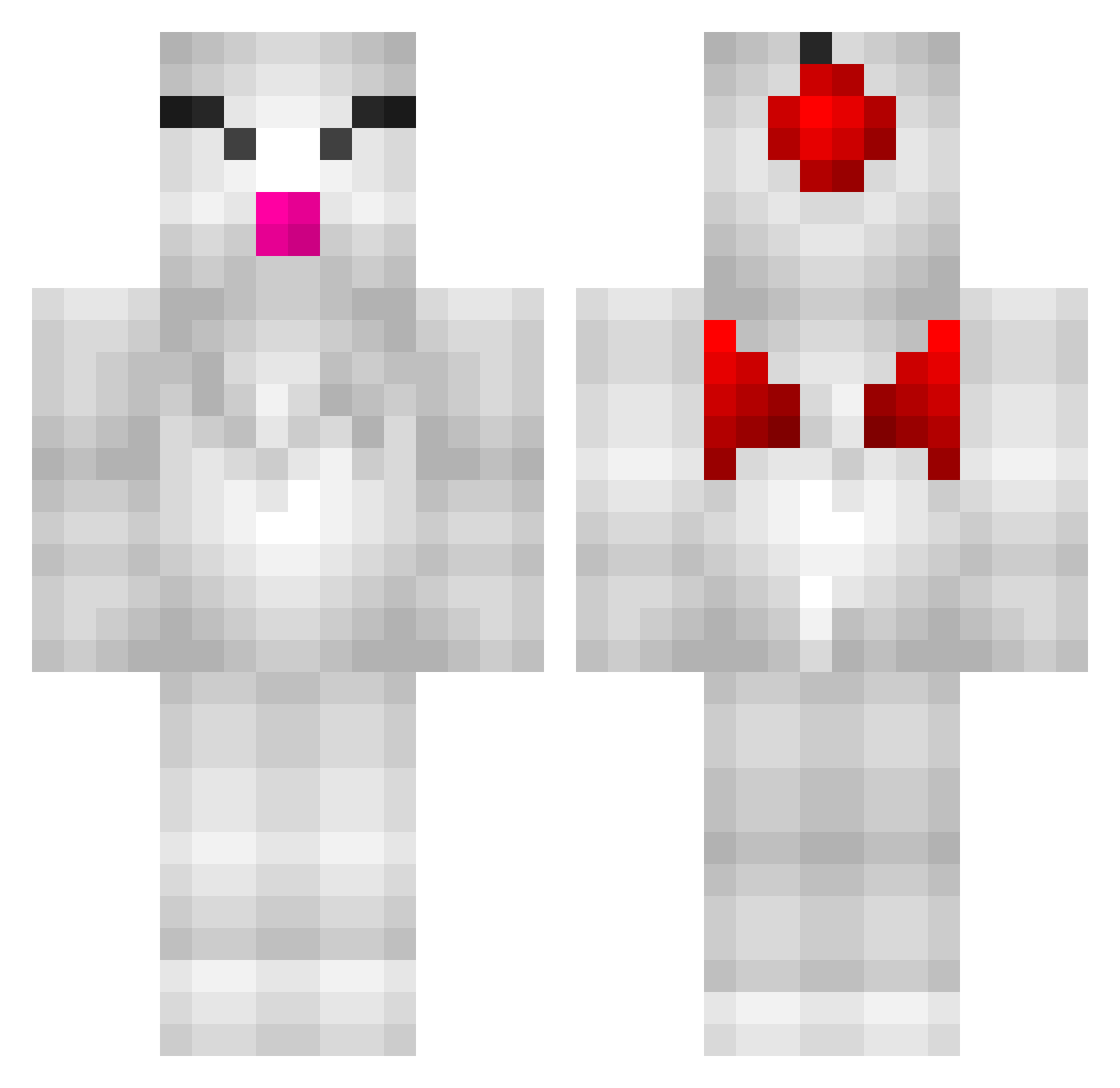 Wyrmsong Minecraft skin, front and back view