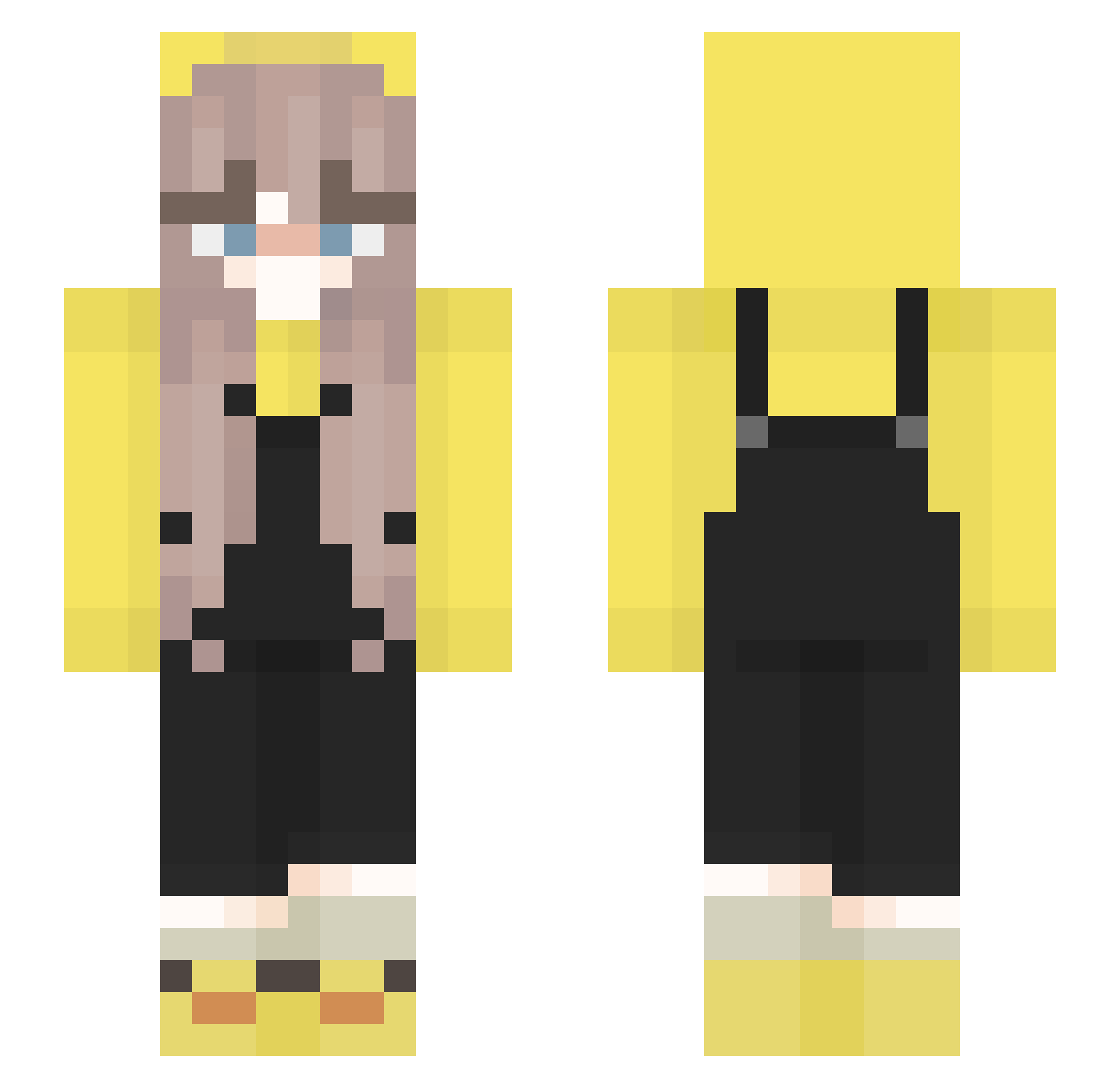 Sweet_but_stupid Minecraft skin, front and back view