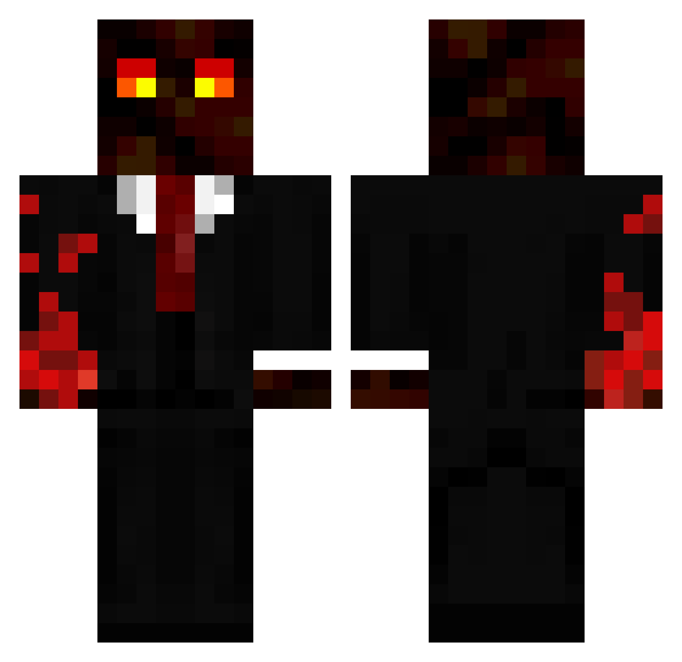 Magma_Slime Minecraft skin, front and back view
