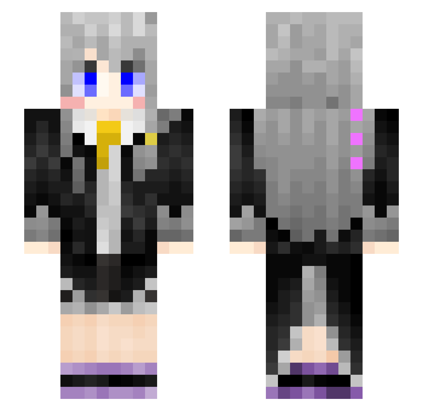 dasdwa Minecraft skin, front and back view