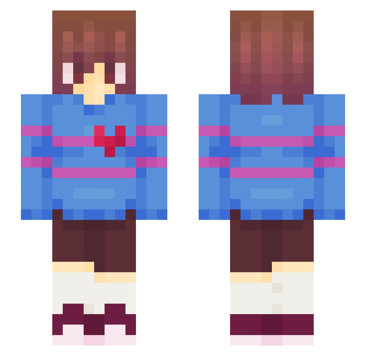 ItsNotJustZ Minecraft skin, front and back view
