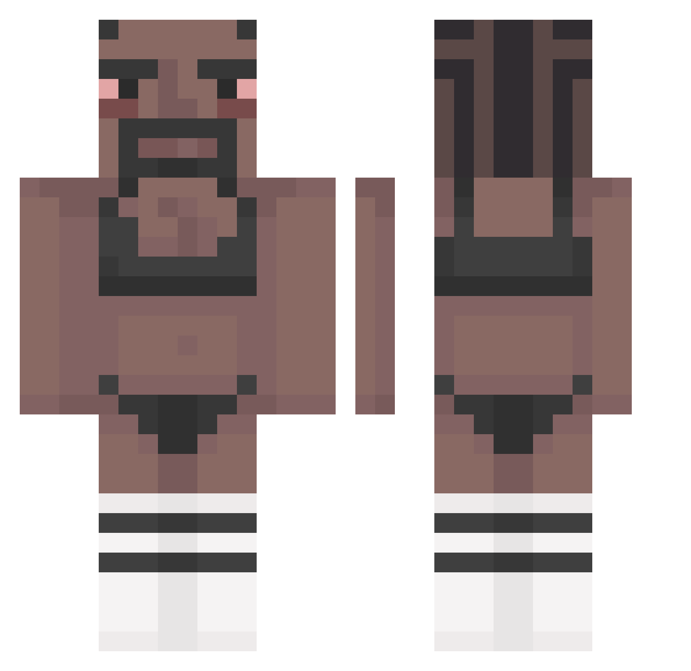 georgey_floyd Minecraft skin, front and back view