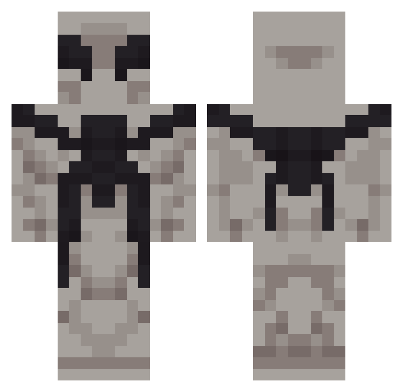 FUMEQUE2006 Minecraft skin, front and back view