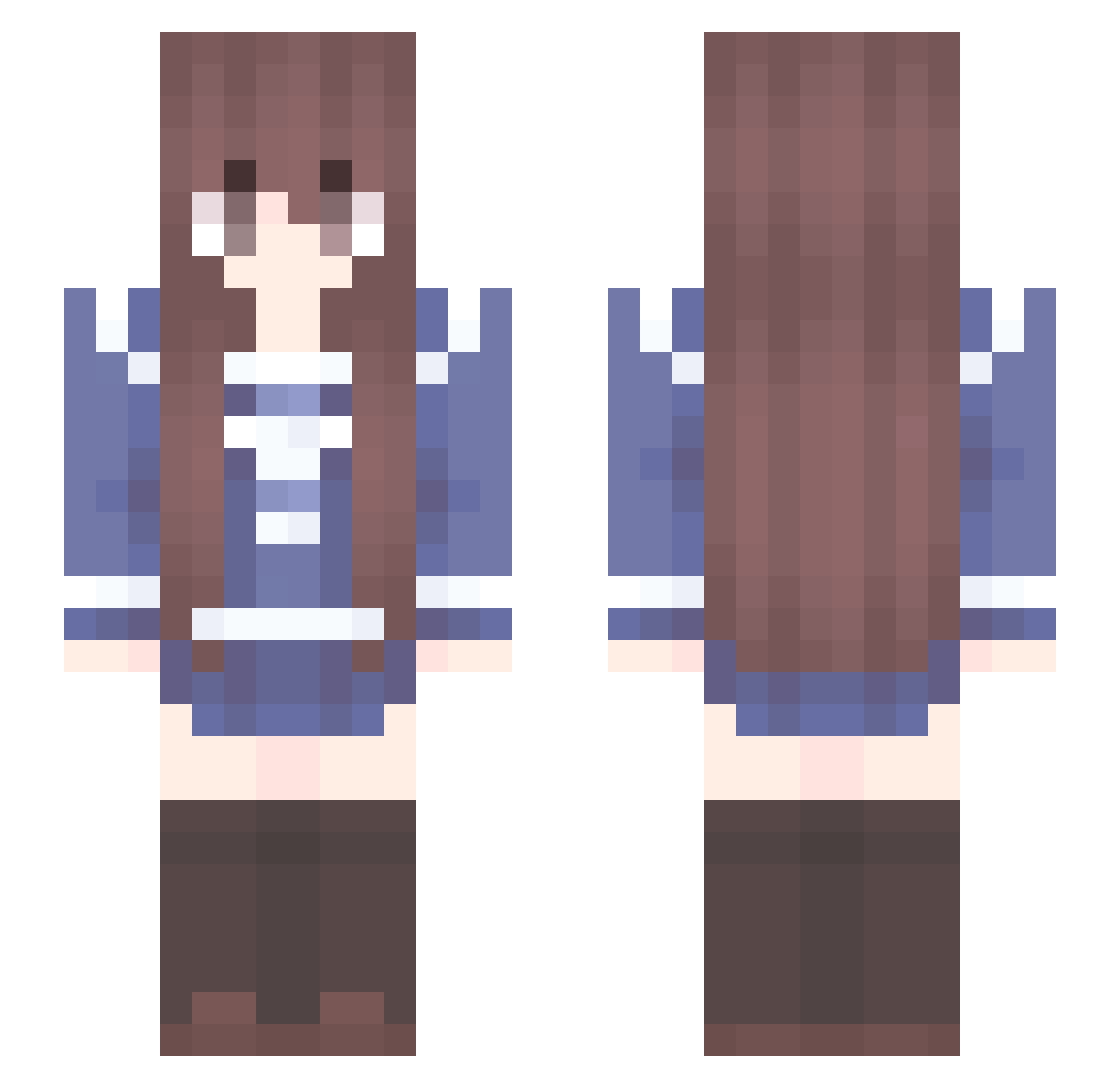 alissoncutie Minecraft skin, front and back view