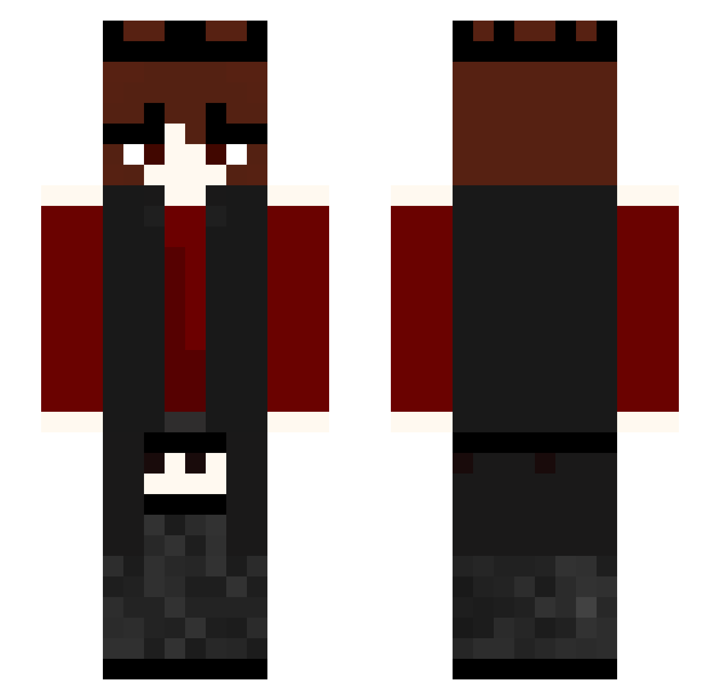 _HisLily Minecraft skin, front and back view