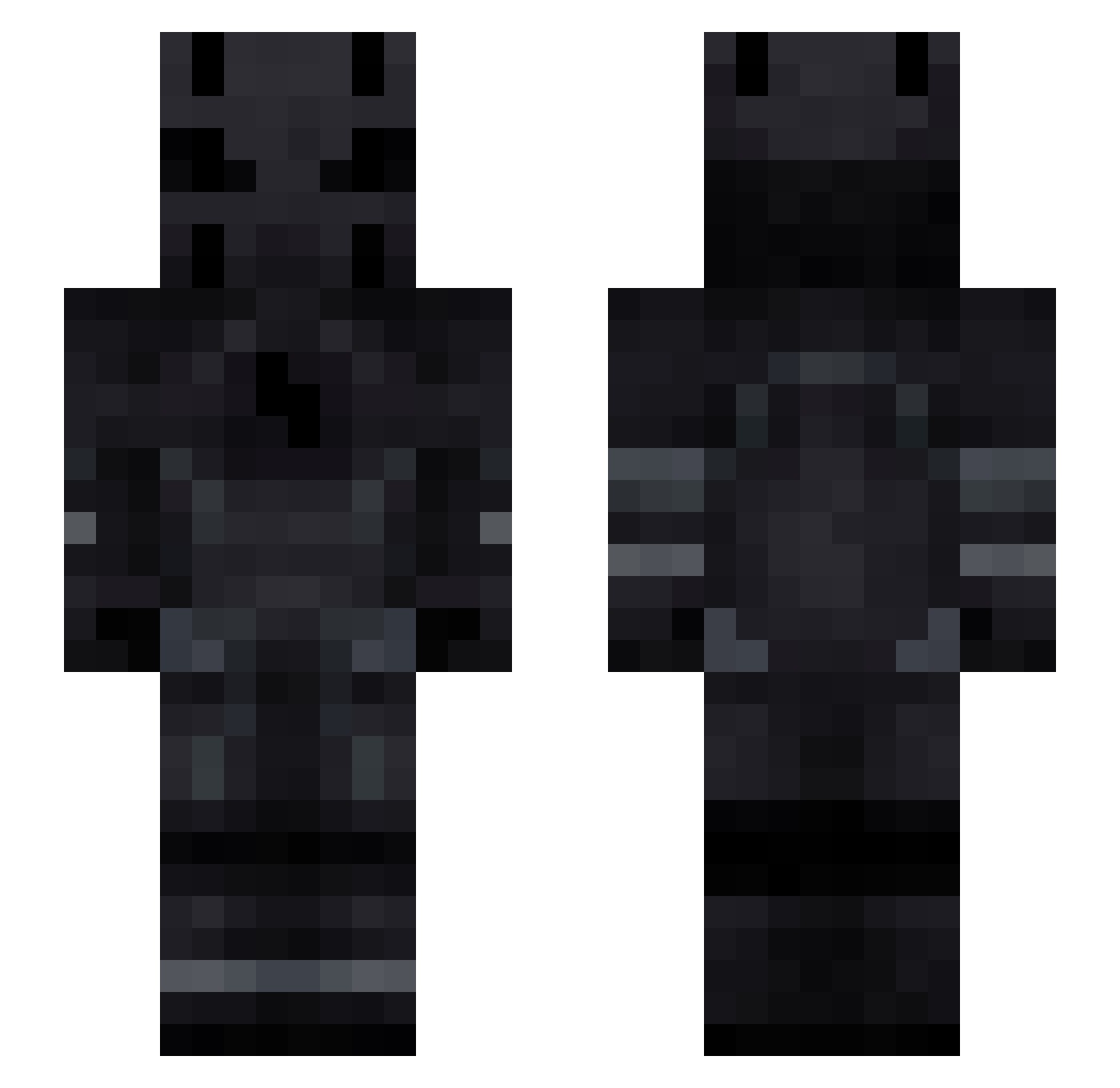 Thwunder Minecraft skin, front and back view