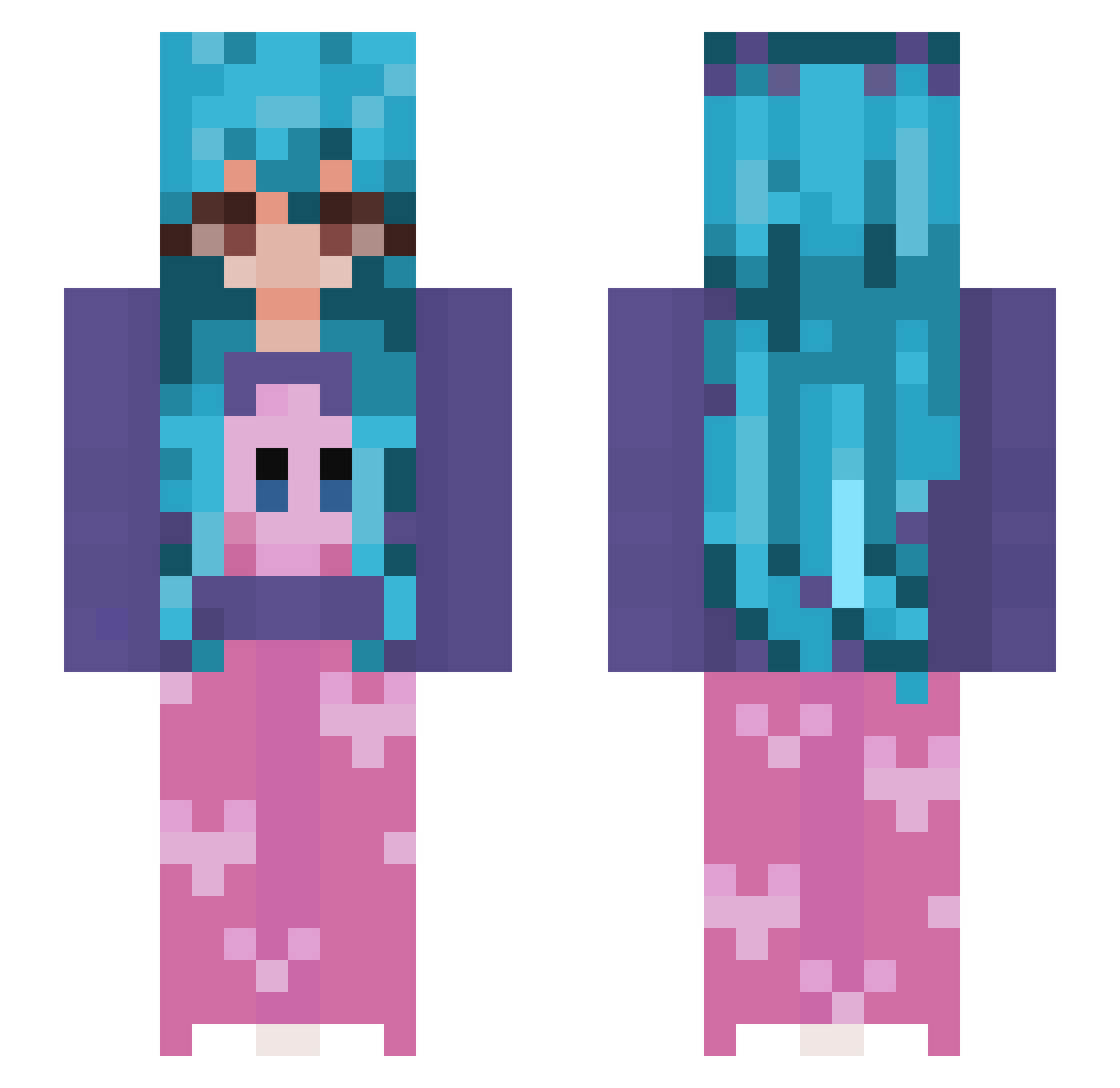 Ours_1 Minecraft skin, front and back view