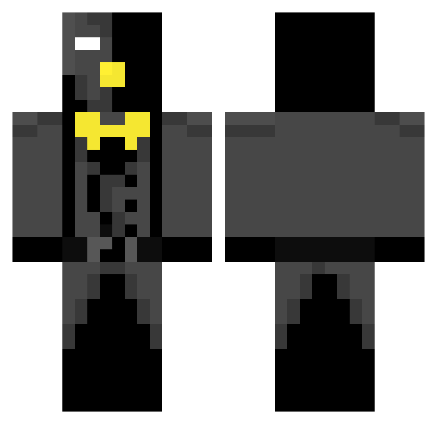 Void1106 Minecraft skin, front and back view