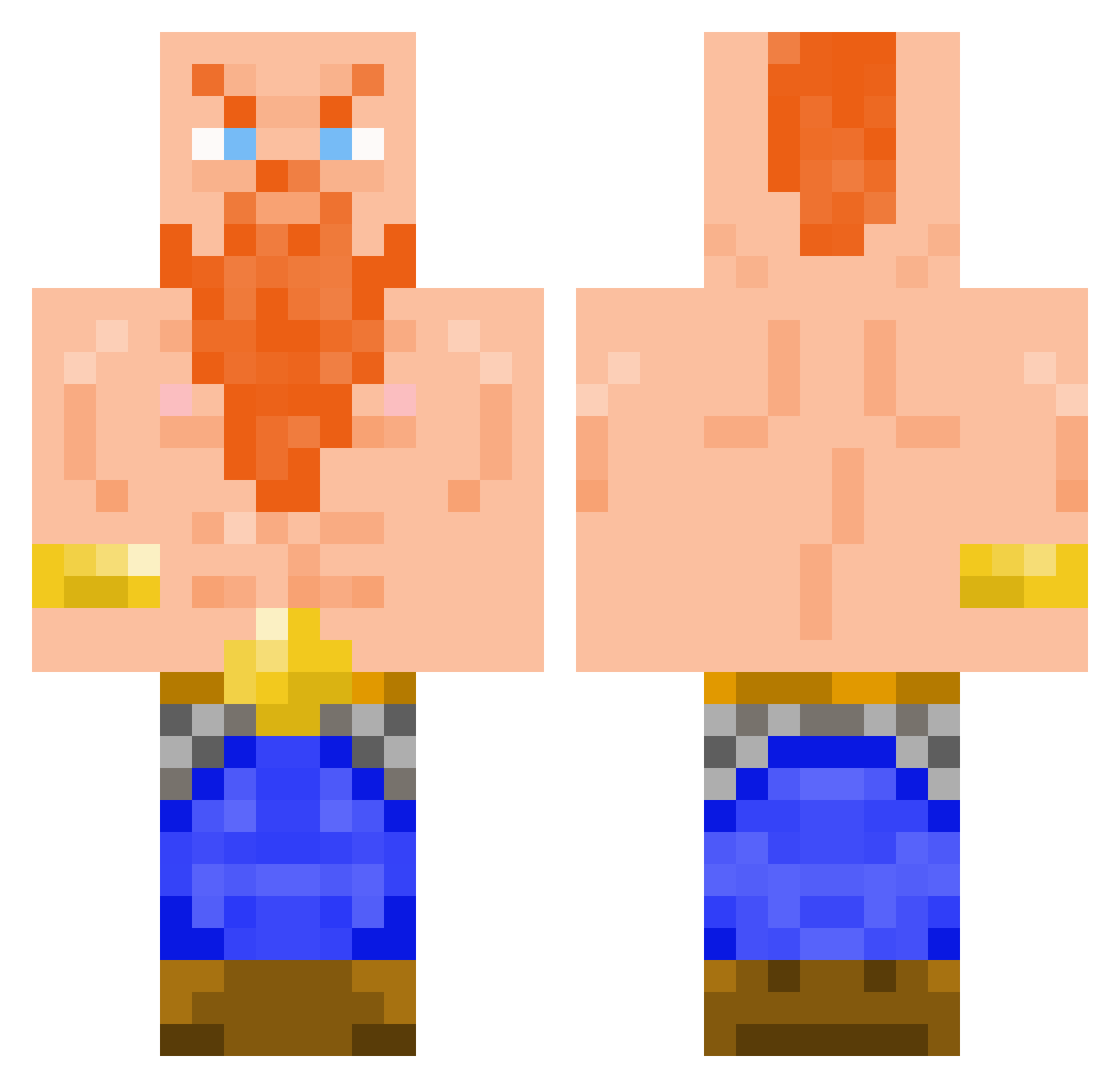 rottisseri_chick Minecraft skin, front and back view