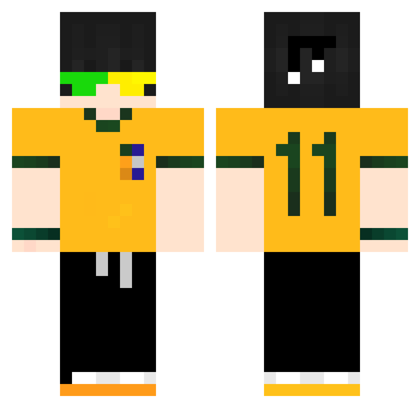 sonecapro Minecraft skin, front and back view
