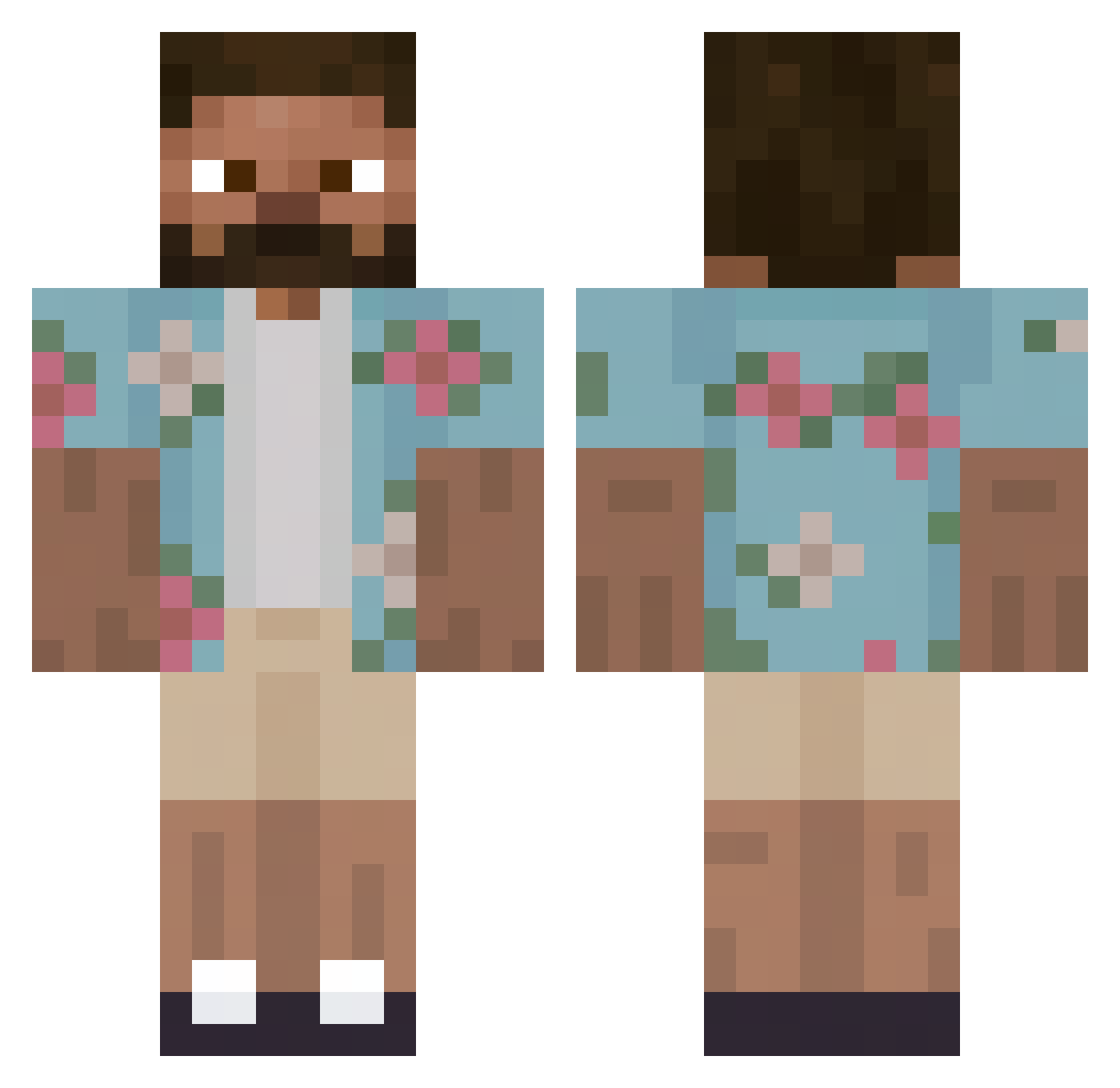 Mocny_Antylopa Minecraft skin, front and back view