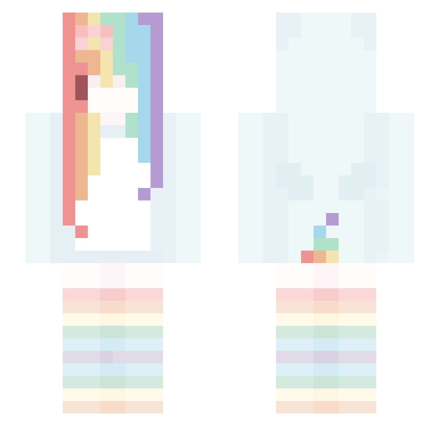 pollo_rosa Minecraft skin, front and back view