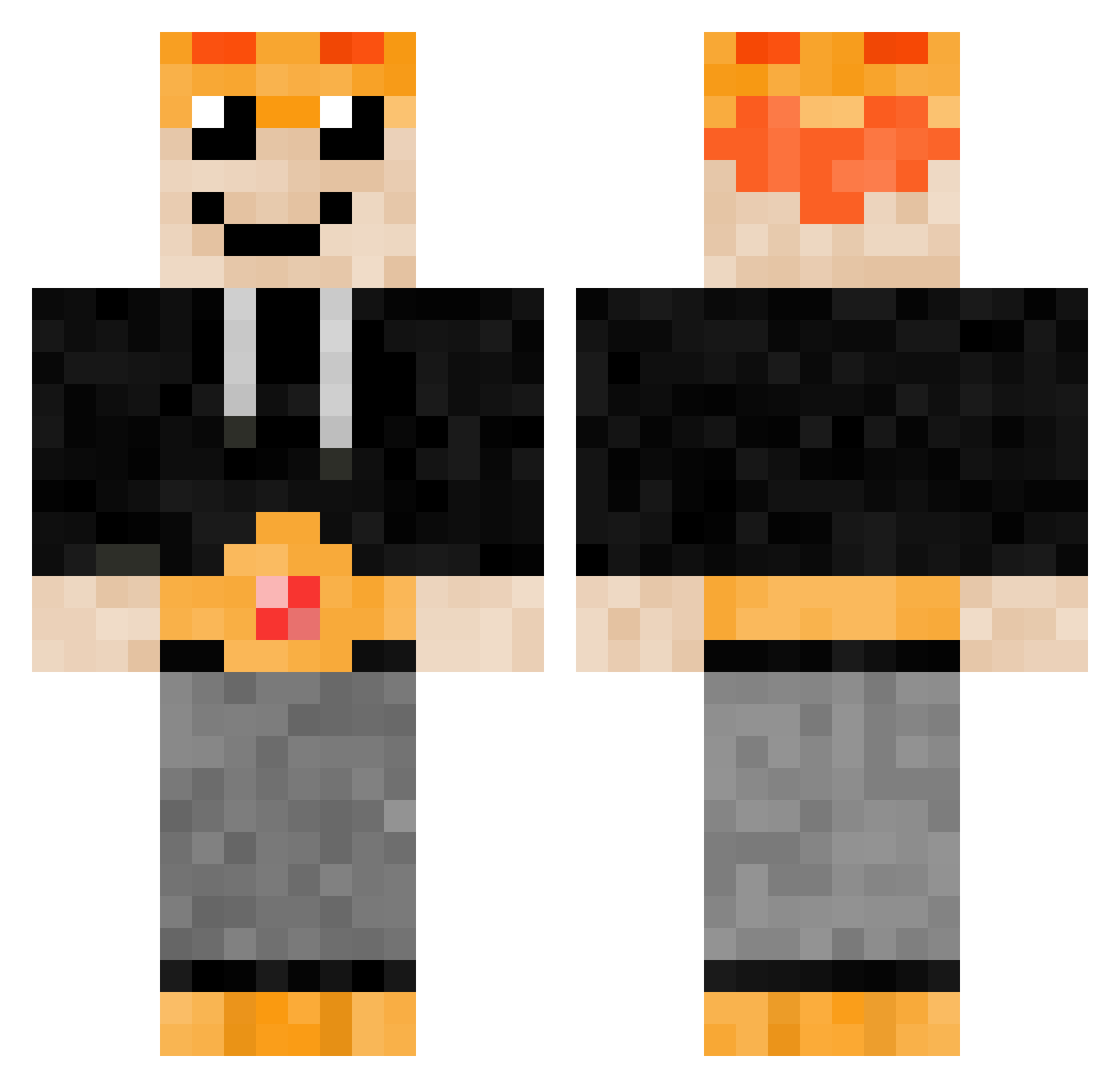 Sveskejuice02 Minecraft skin, front and back view