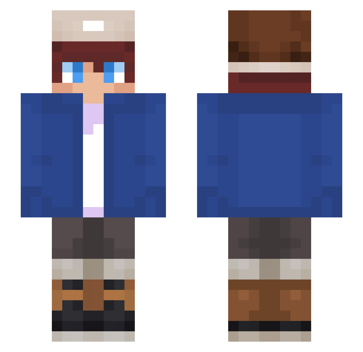 KoolKwikk_ Minecraft skin, front and back view