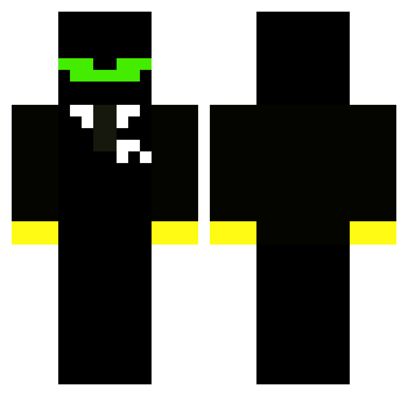 goofy_username Minecraft skin, front and back view
