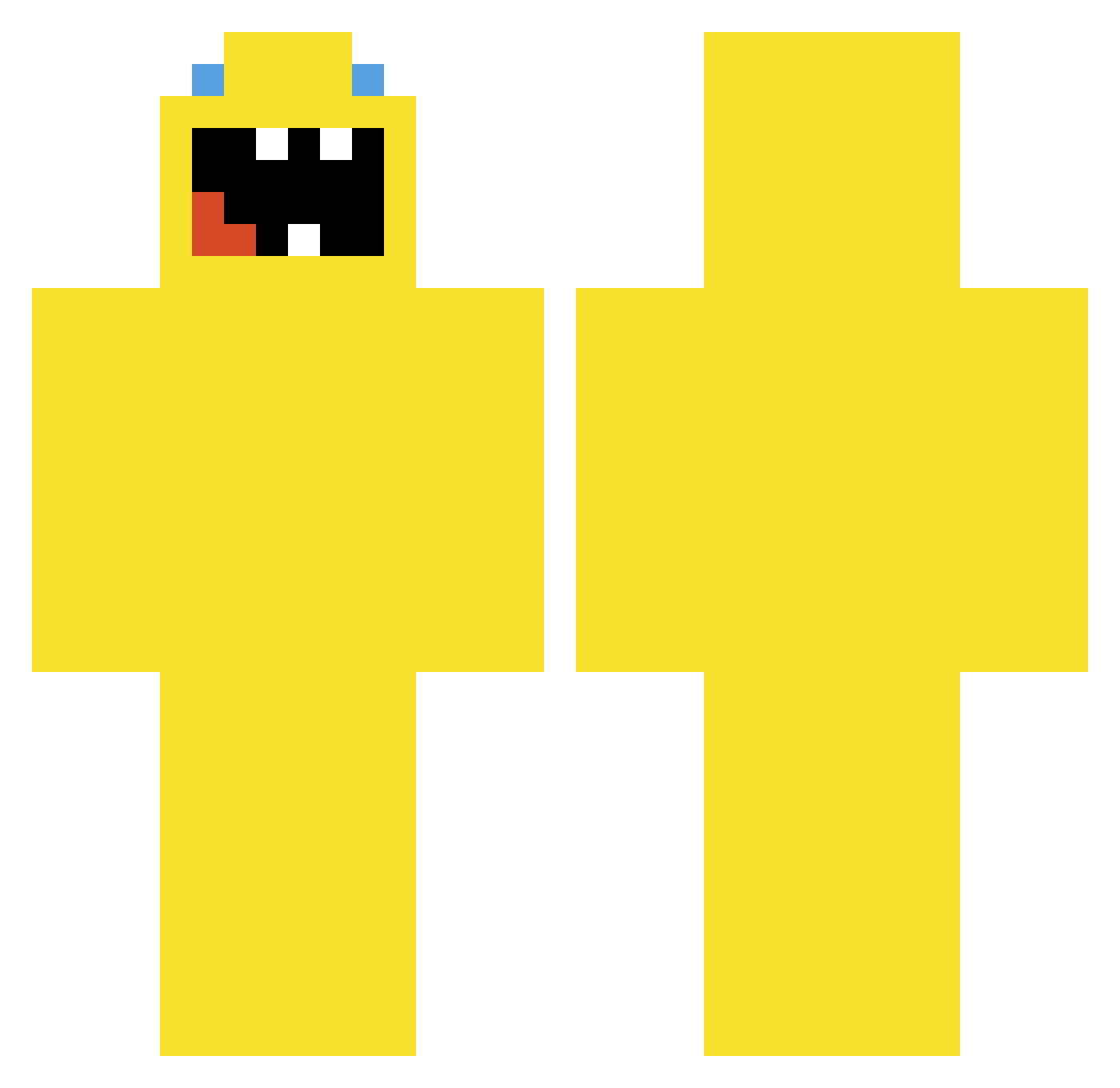 Meowzoid23 Minecraft skin, front and back view