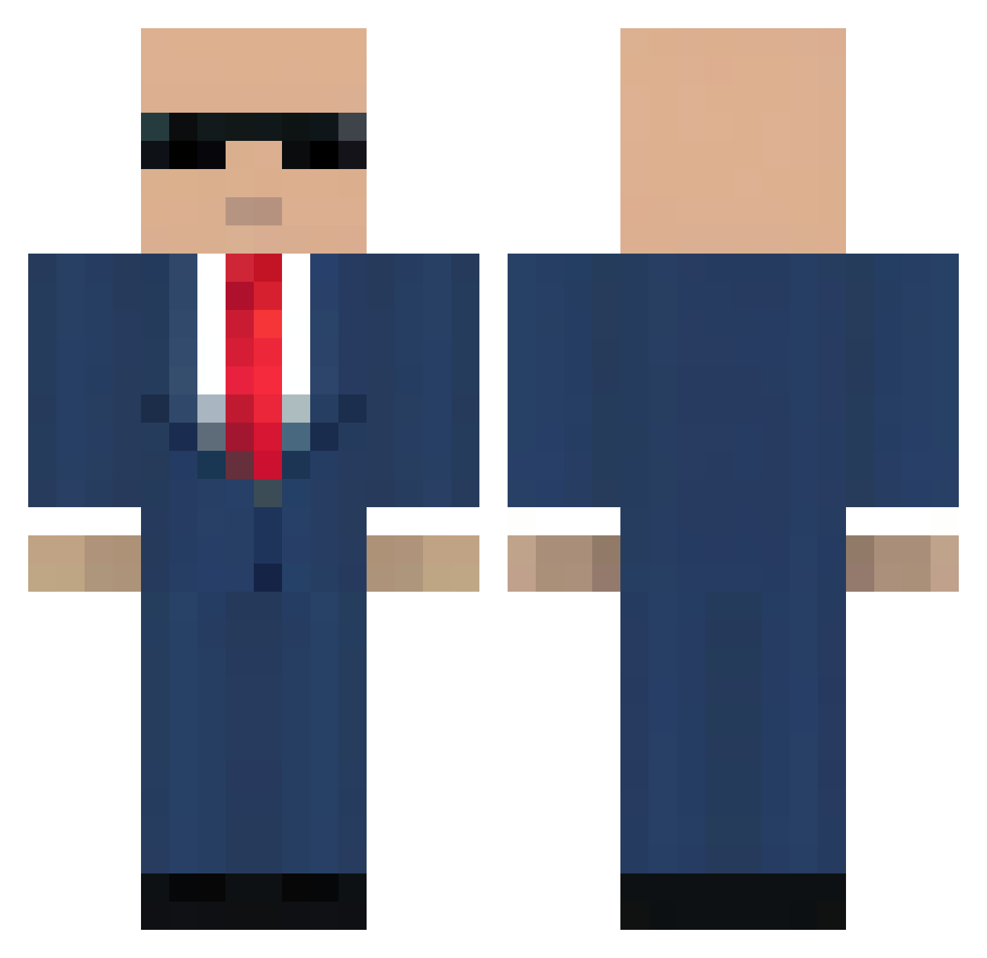 enderman83 Minecraft skin, front and back view