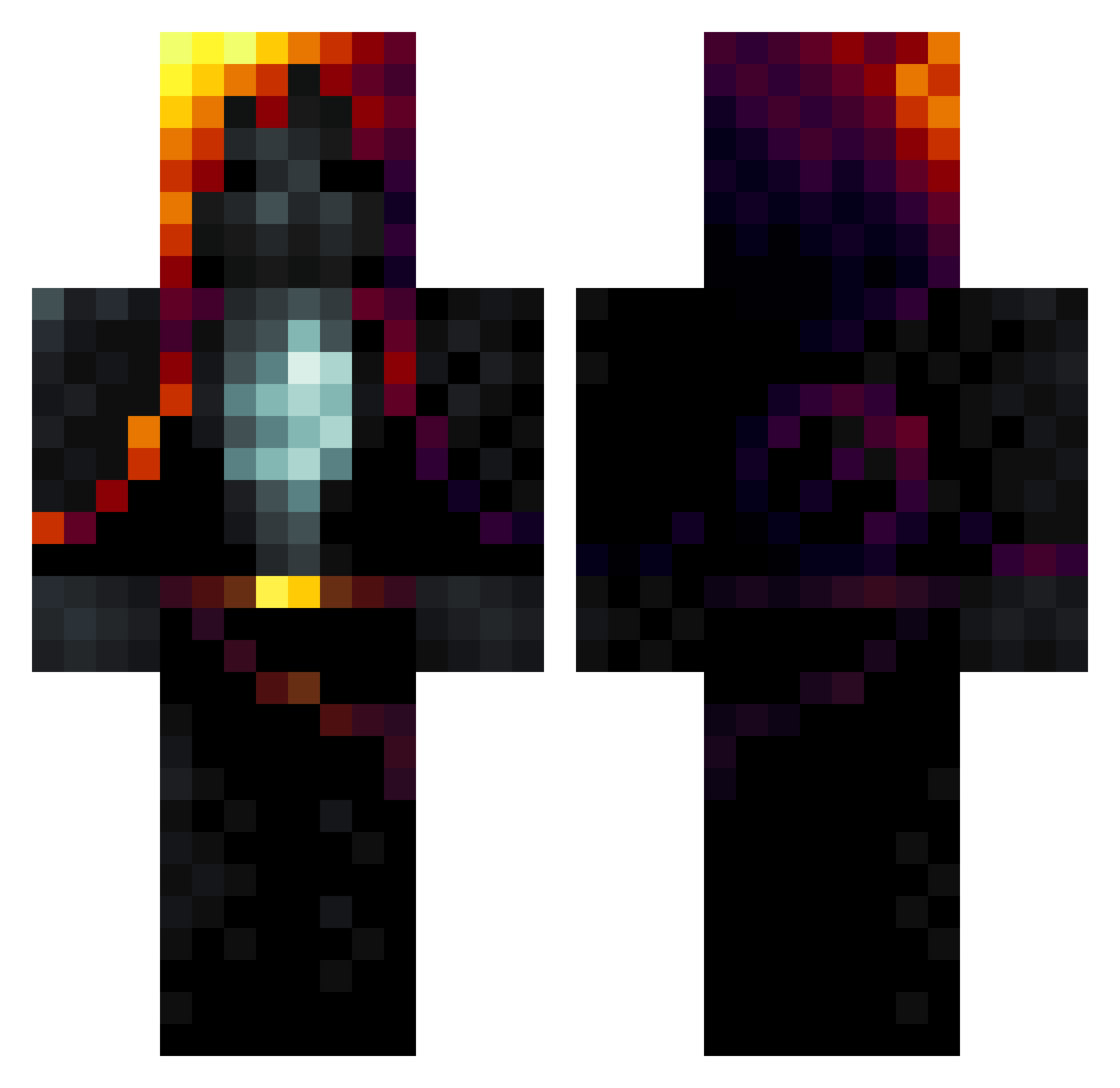 Bochenvke Minecraft skin, front and back view