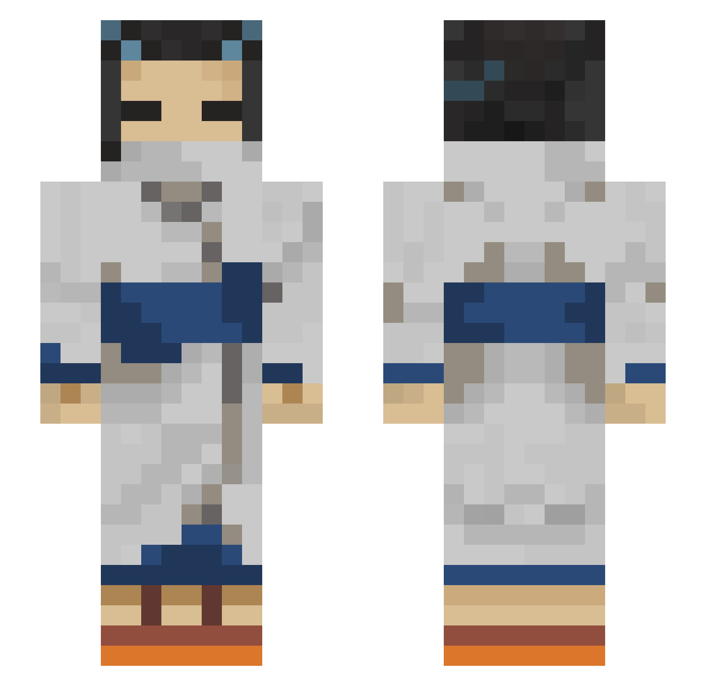 Susamaru Minecraft skin, front and back view