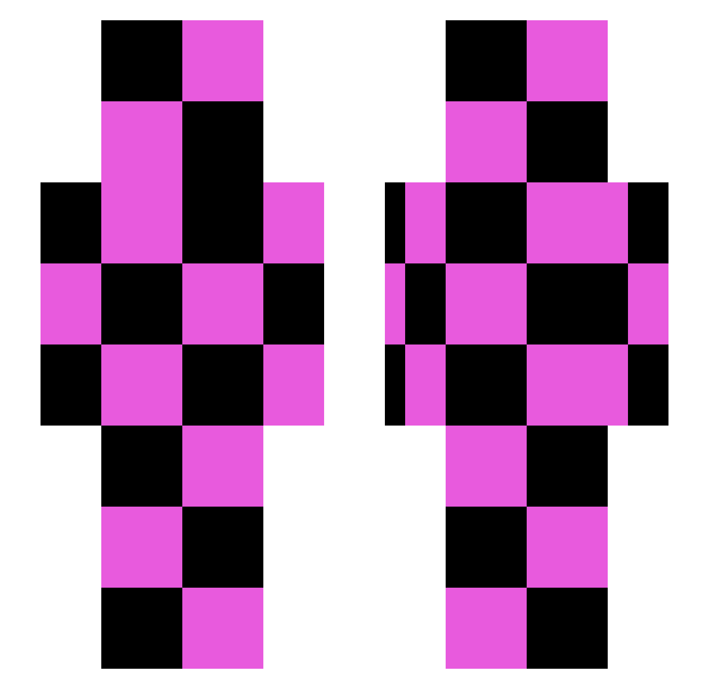 qrxnico Minecraft skin, front and back view