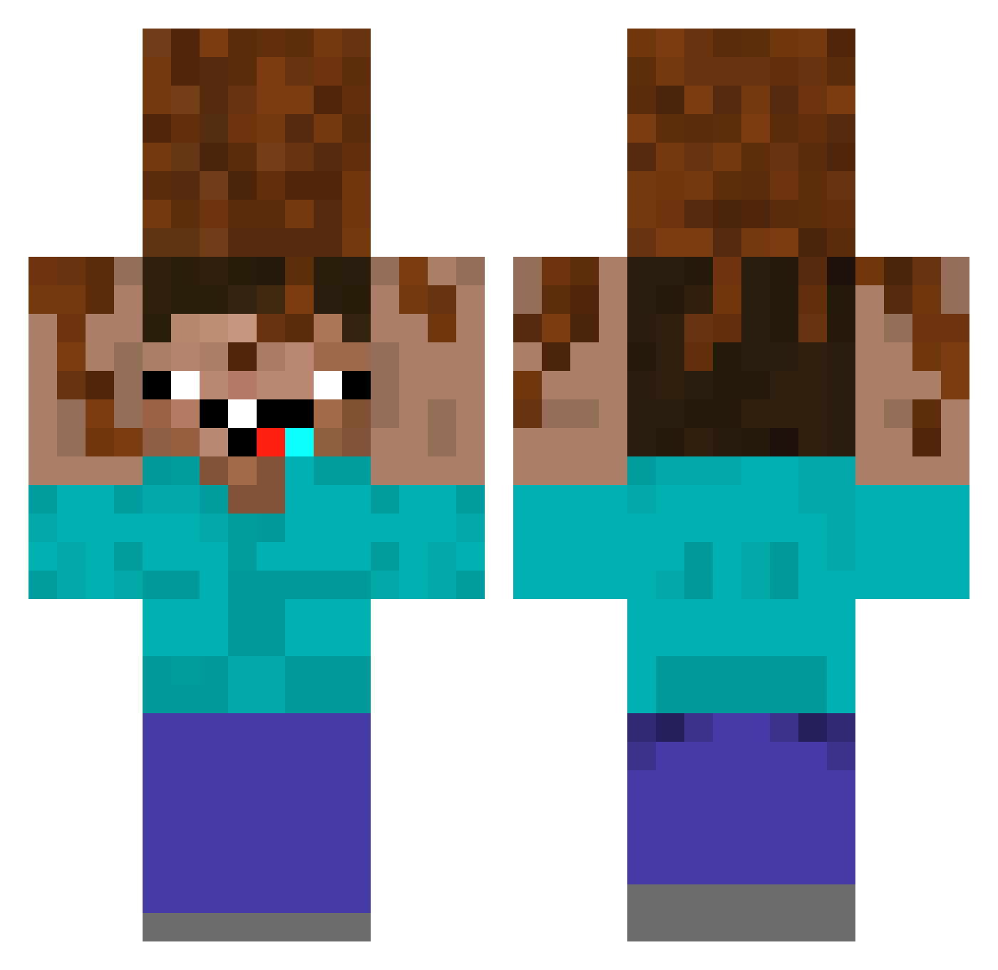 Saaabbb Minecraft skin, front and back view