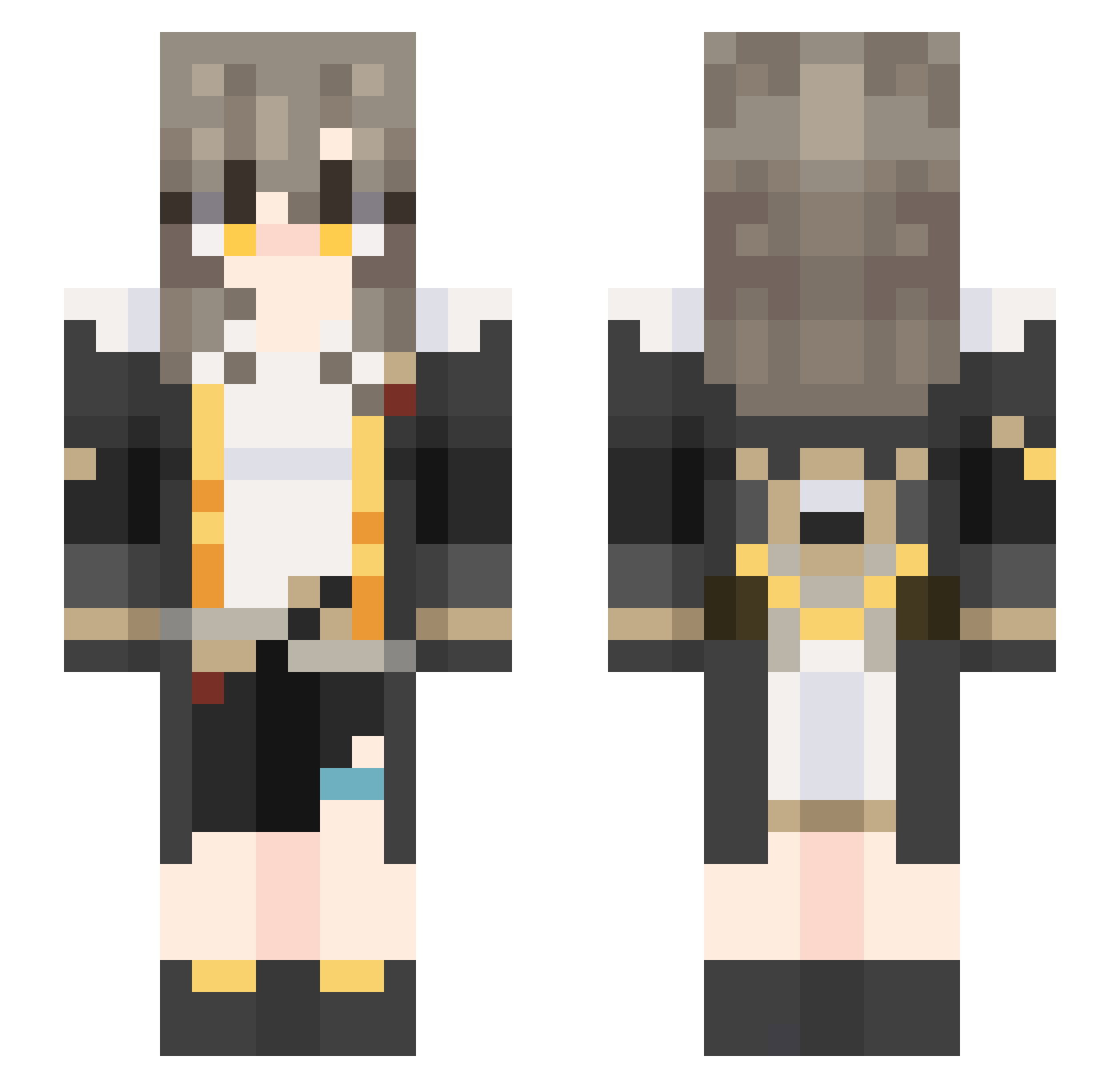 Exciva_ Minecraft skin, front and back view