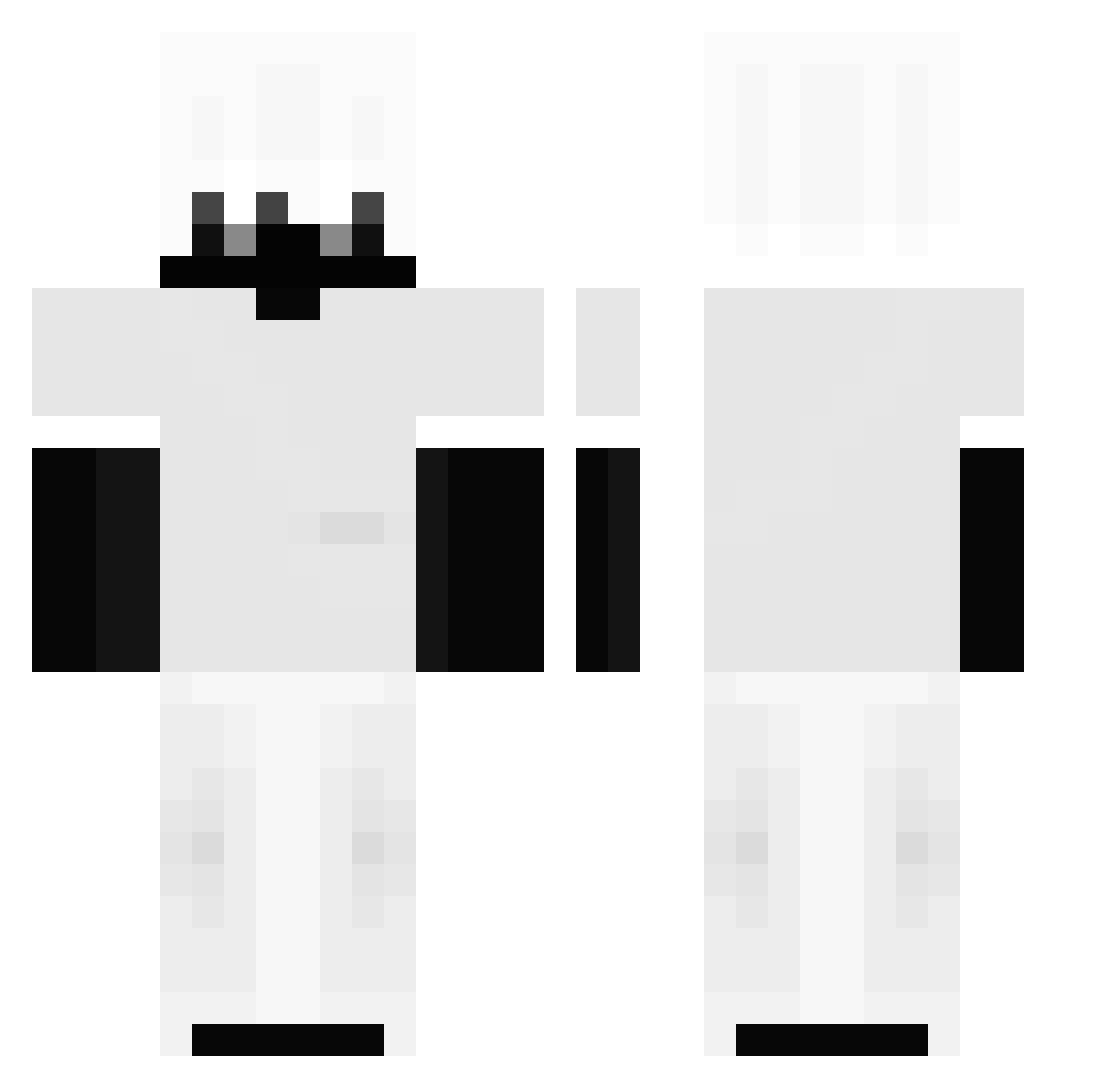 ZeonF Minecraft skin, front and back view