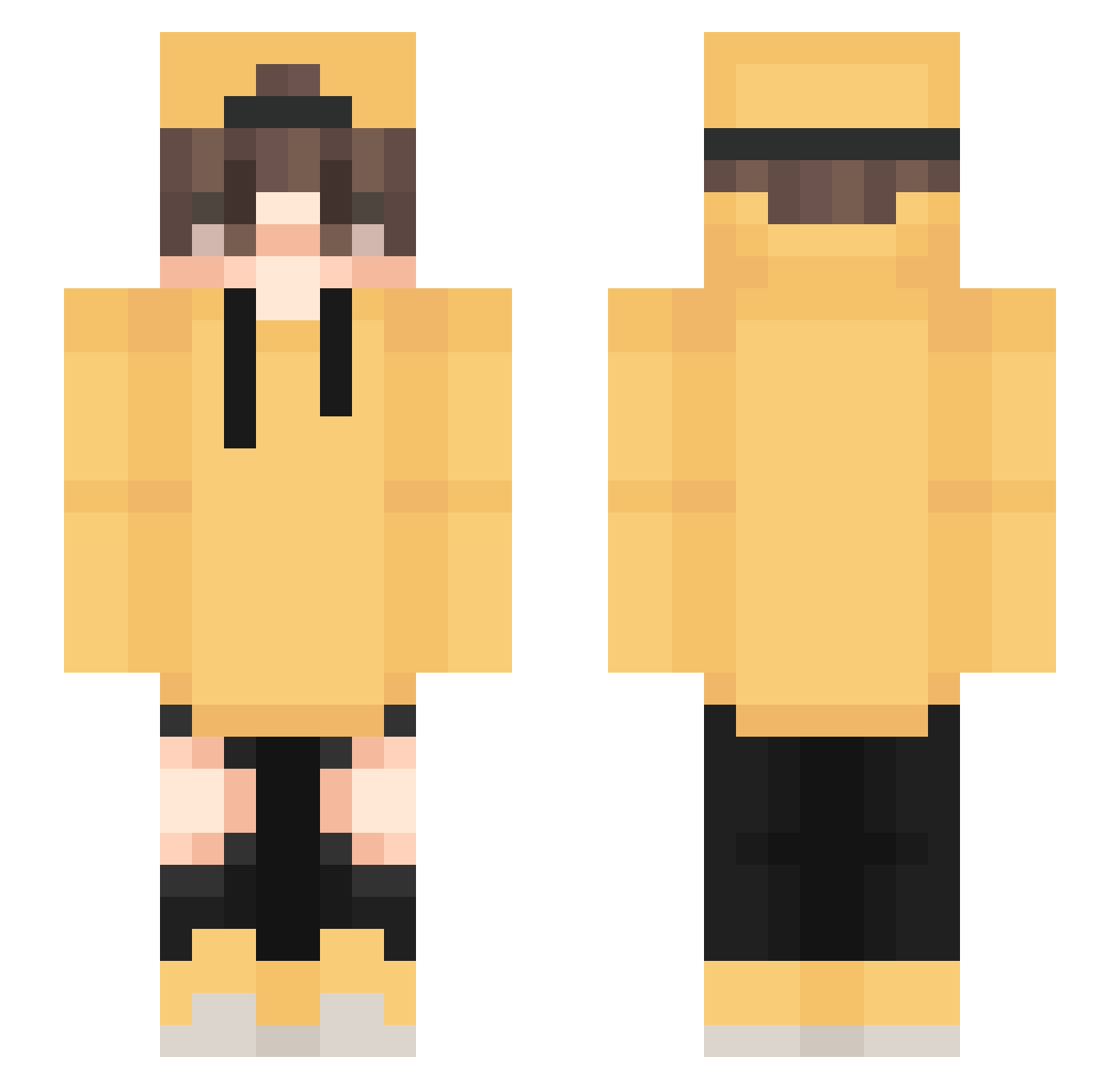 SimplyMerlin Minecraft skin, front and back view