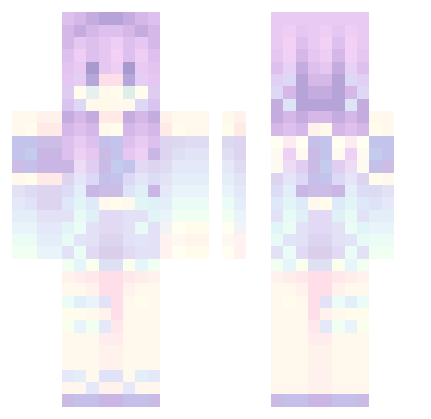 Lillaponny Minecraft skin, front and back view