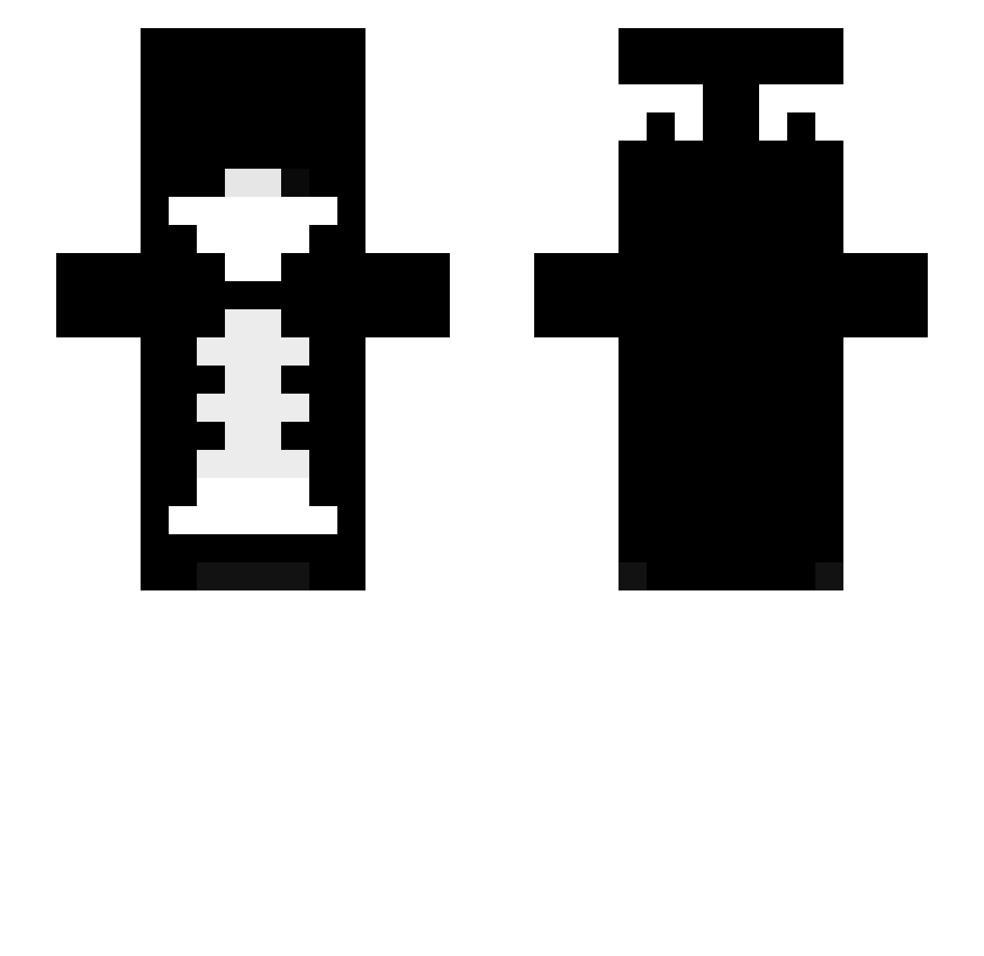 qveer Minecraft skin, front and back view