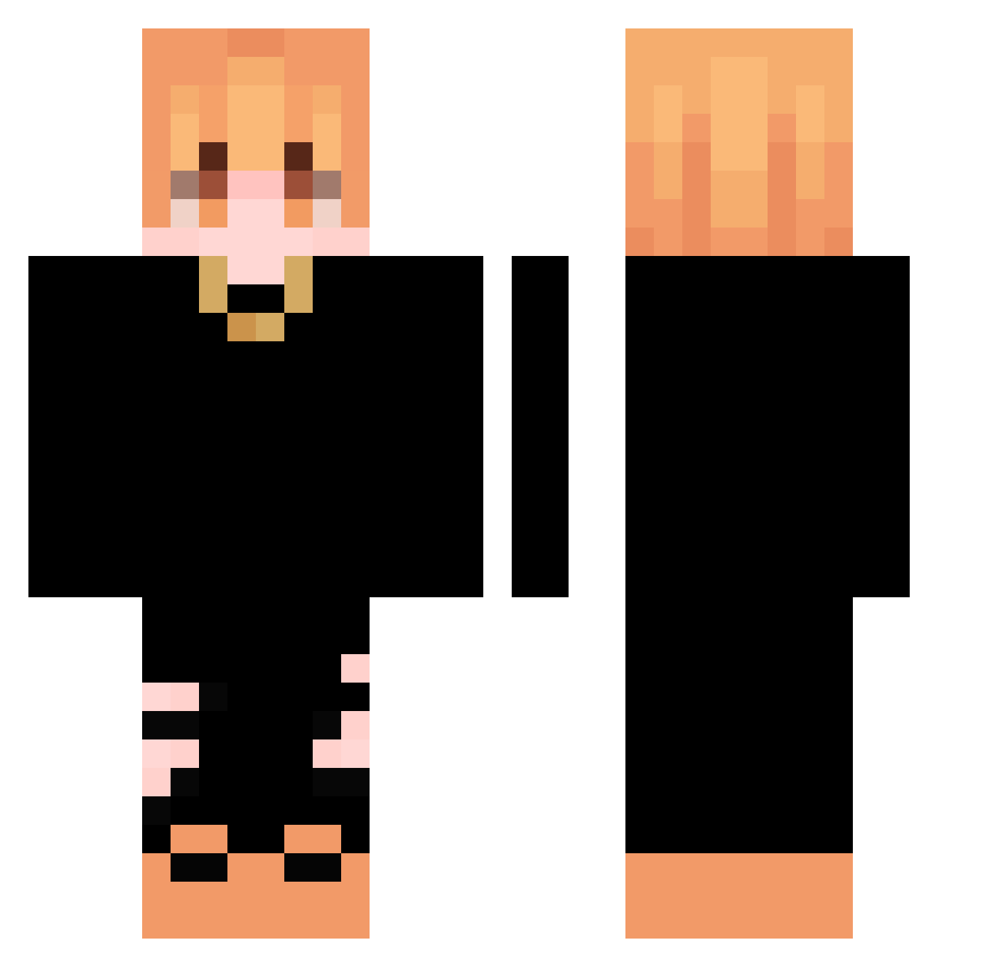 samovarr Minecraft skin, front and back view