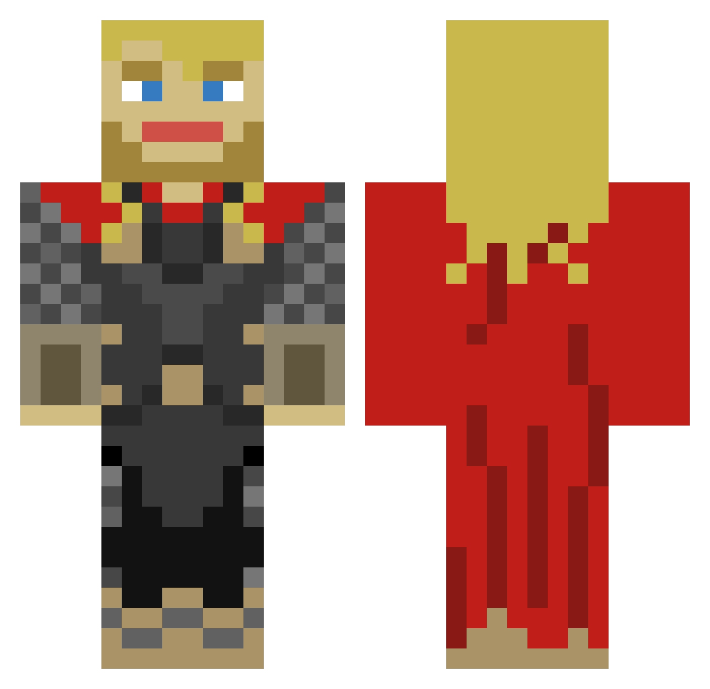 Tulle89 Minecraft skin, front and back view
