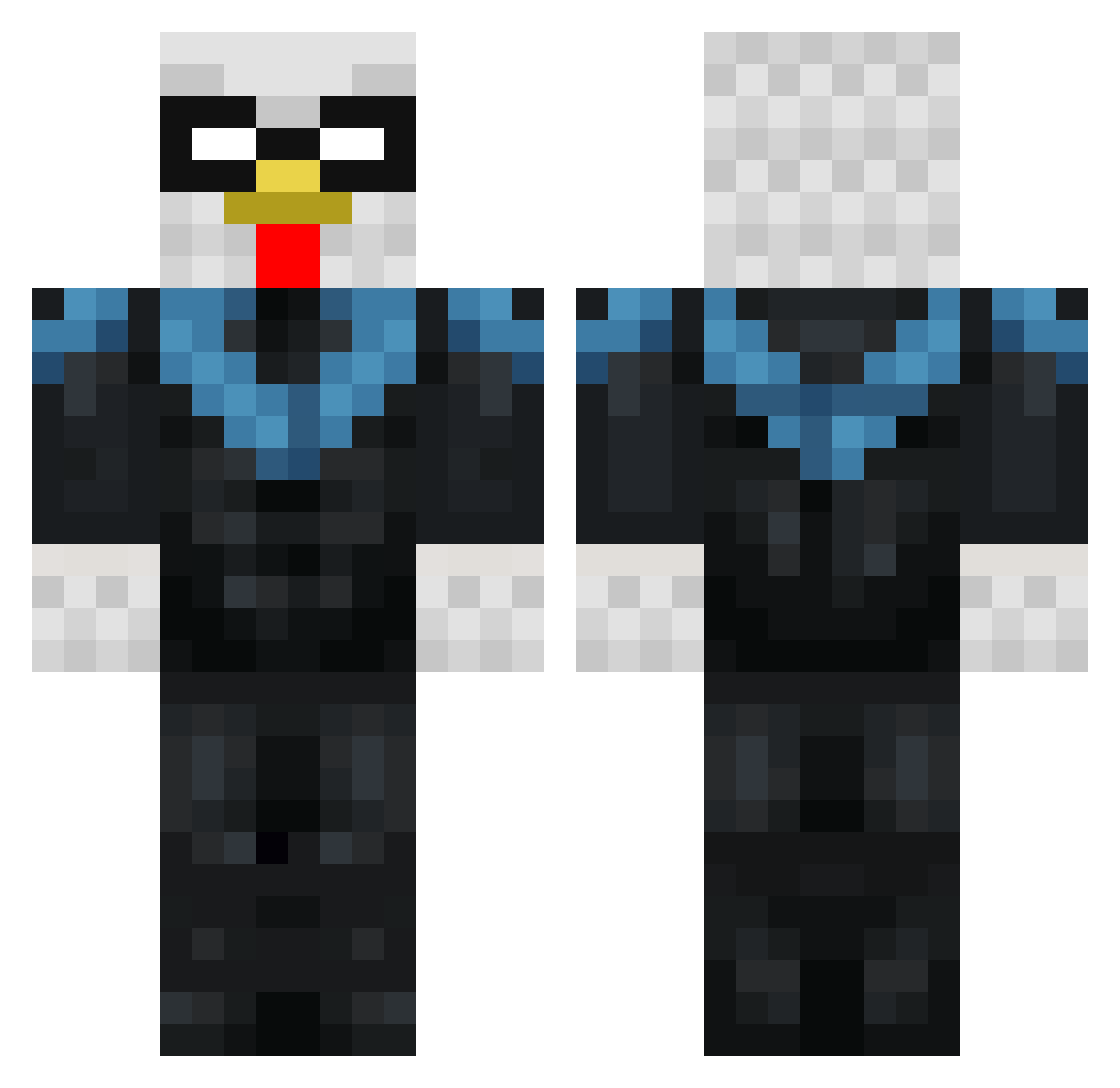 Legrandir Minecraft skin, front and back view