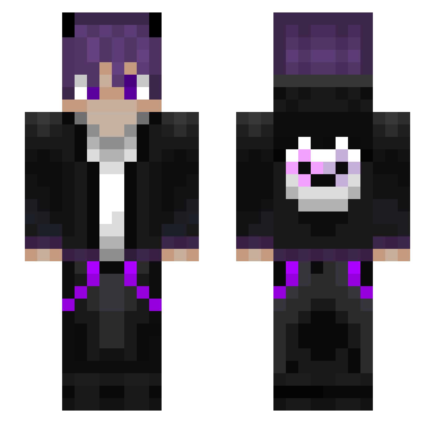RenoxradioVT Minecraft skin, front and back view