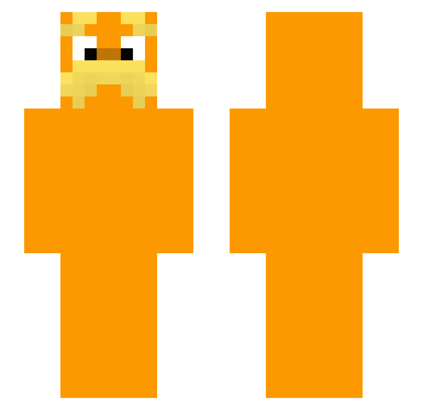 iSociety Minecraft skin, front and back view