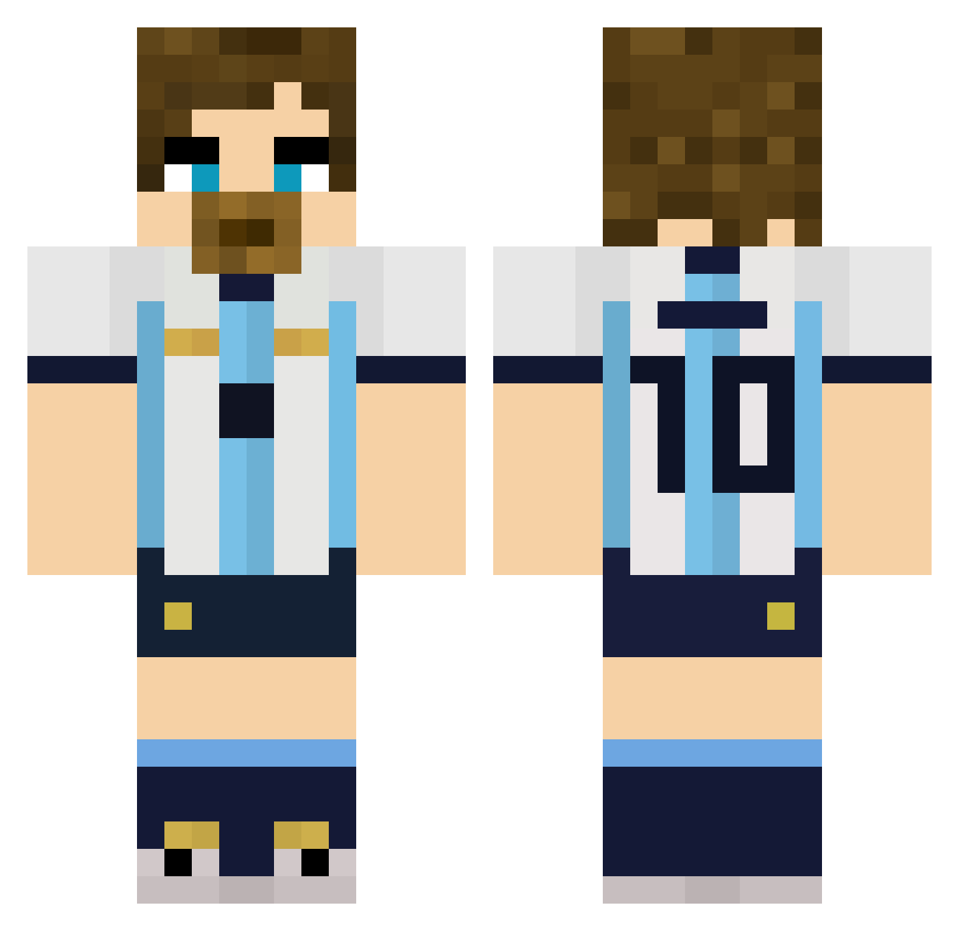 coldiskold Minecraft skin, front and back view
