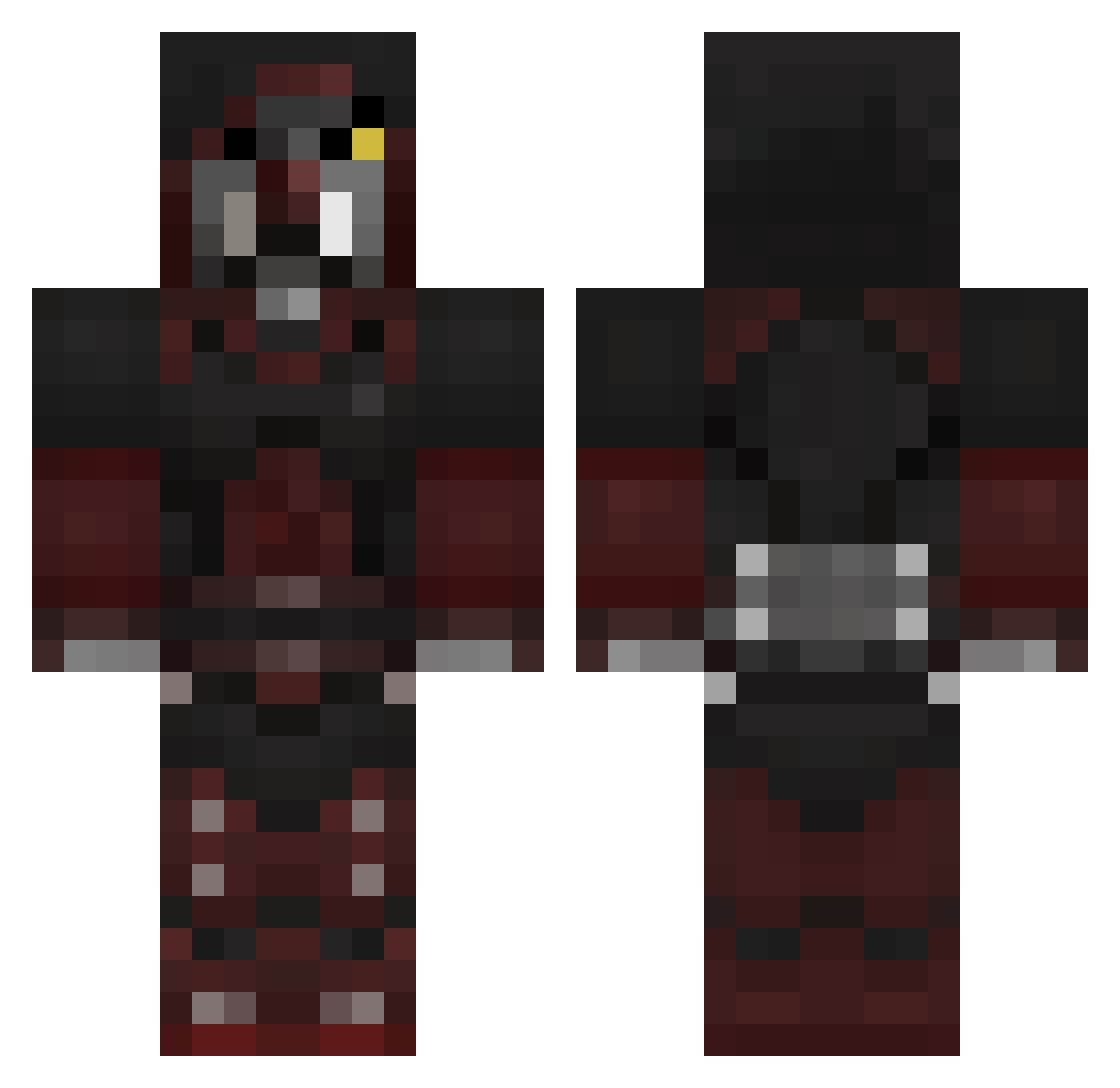 TeamOceanox Minecraft skin, front and back view