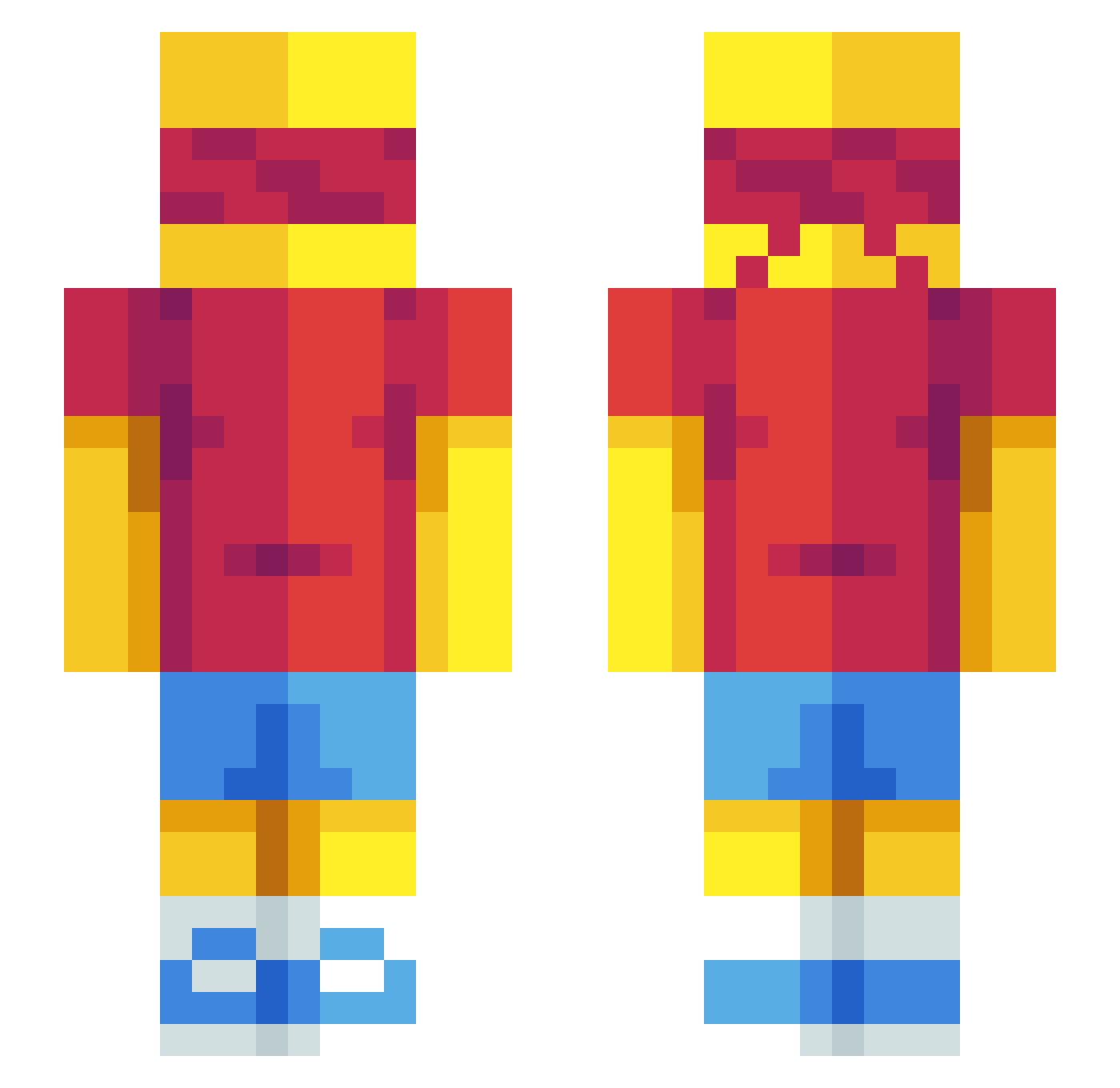 Luuuc4s Minecraft skin, front and back view