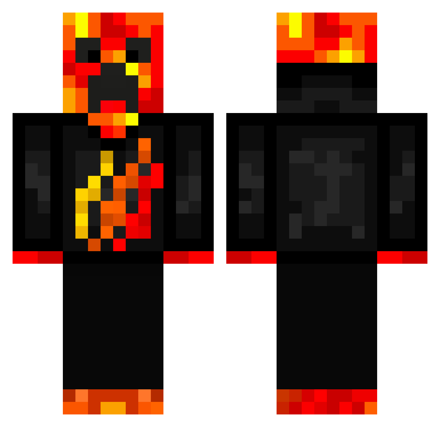 thedestroyer12 Minecraft skin, front and back view