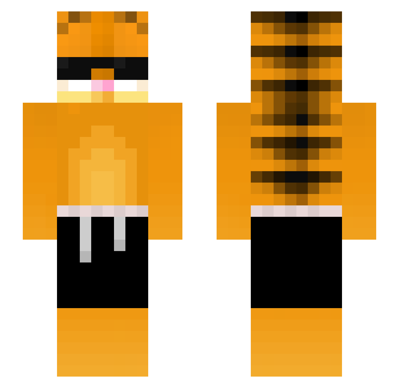 ILOVENTR69 Minecraft skin, front and back view