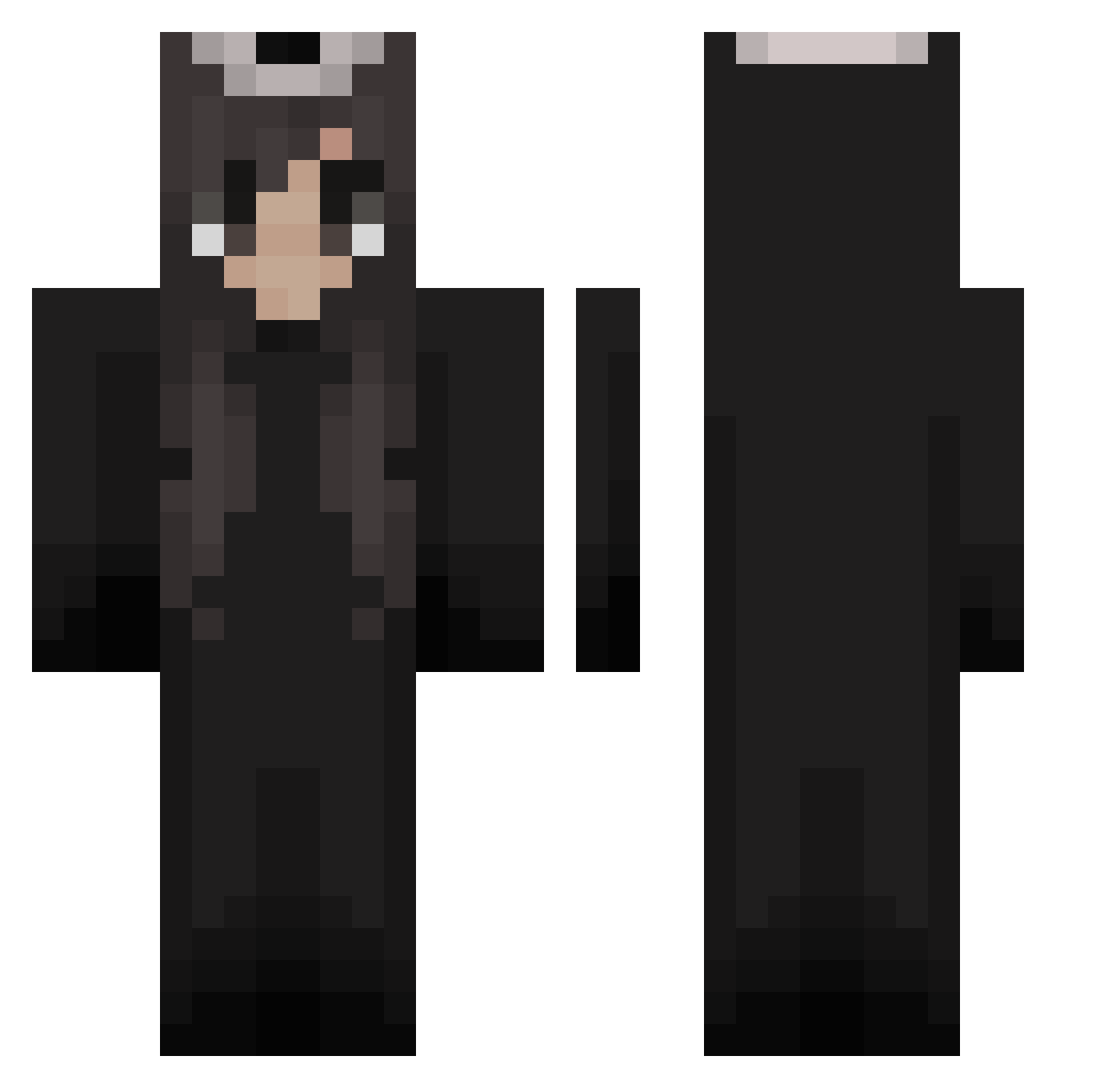 Suqarbunn Minecraft skin, front and back view