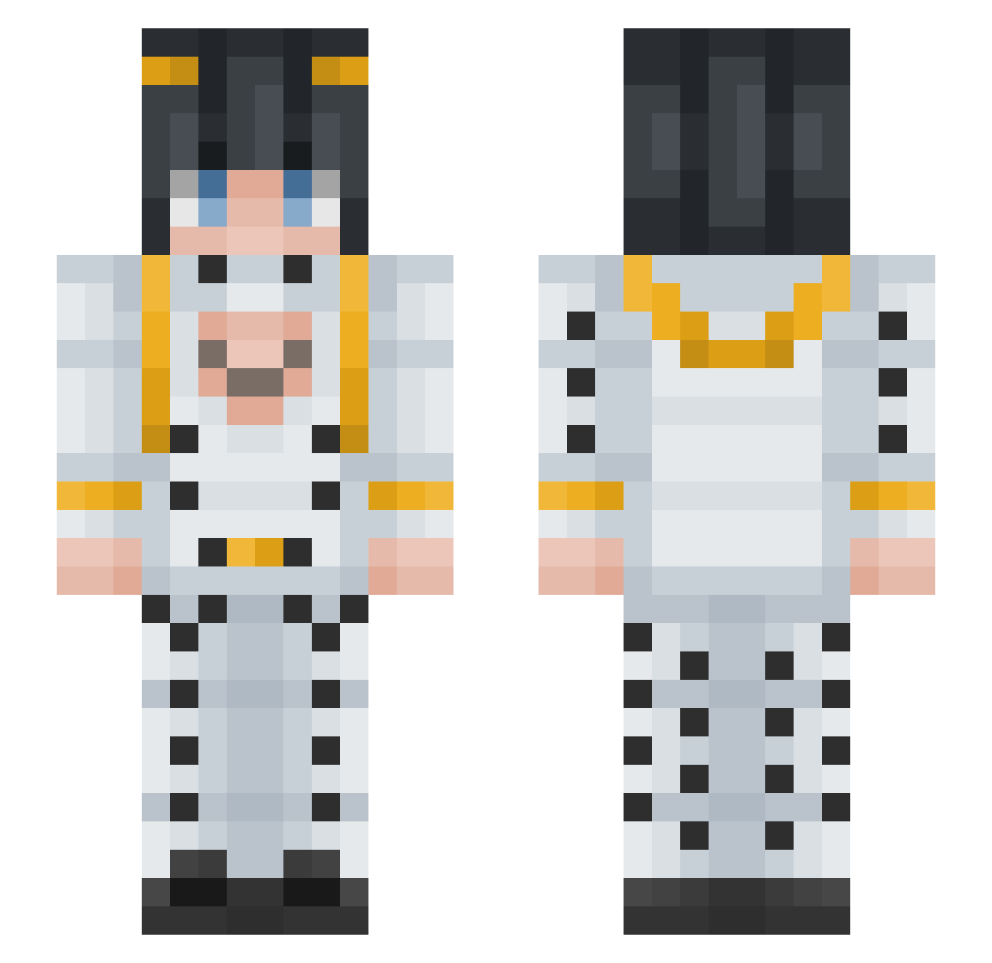 1M1st Minecraft skin, front and back view